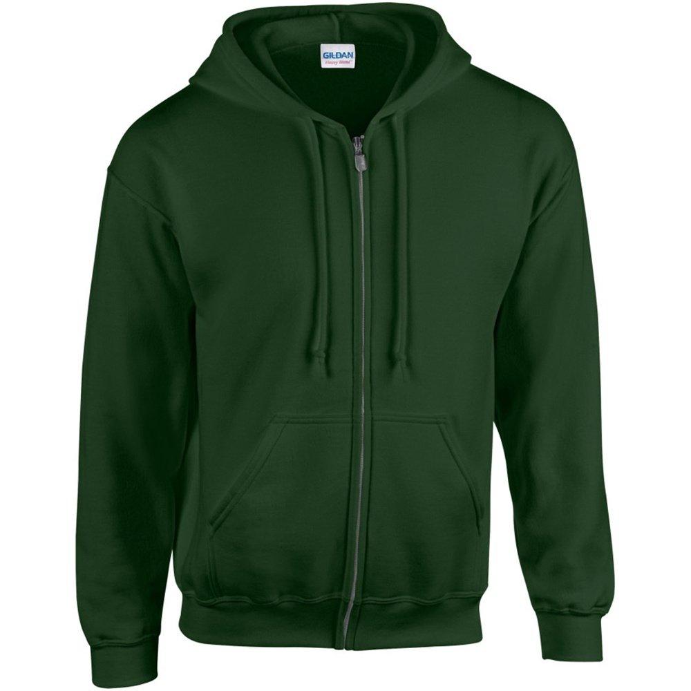 Full Zip Kapuzen-sweatshirt Top Damen Waldgrün M von Gildan