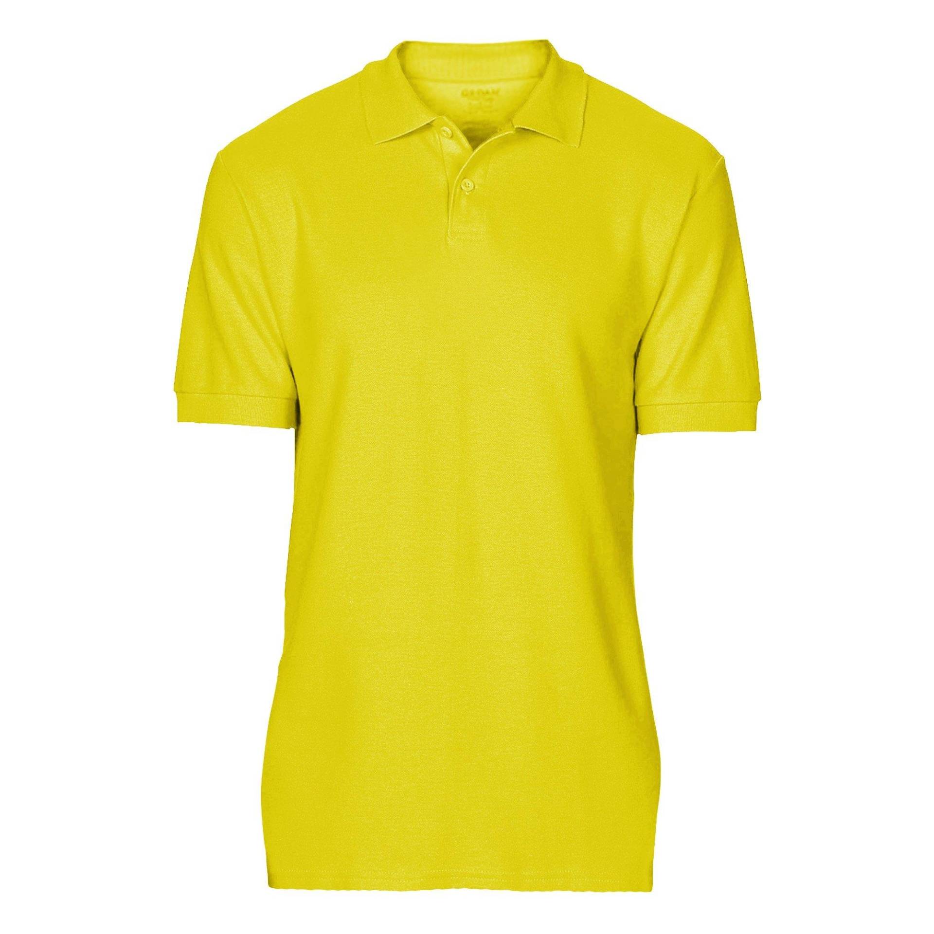 Softsyle Kurzarm Doppel Pique Polo Shirt Herren Gelb Bunt L von Gildan