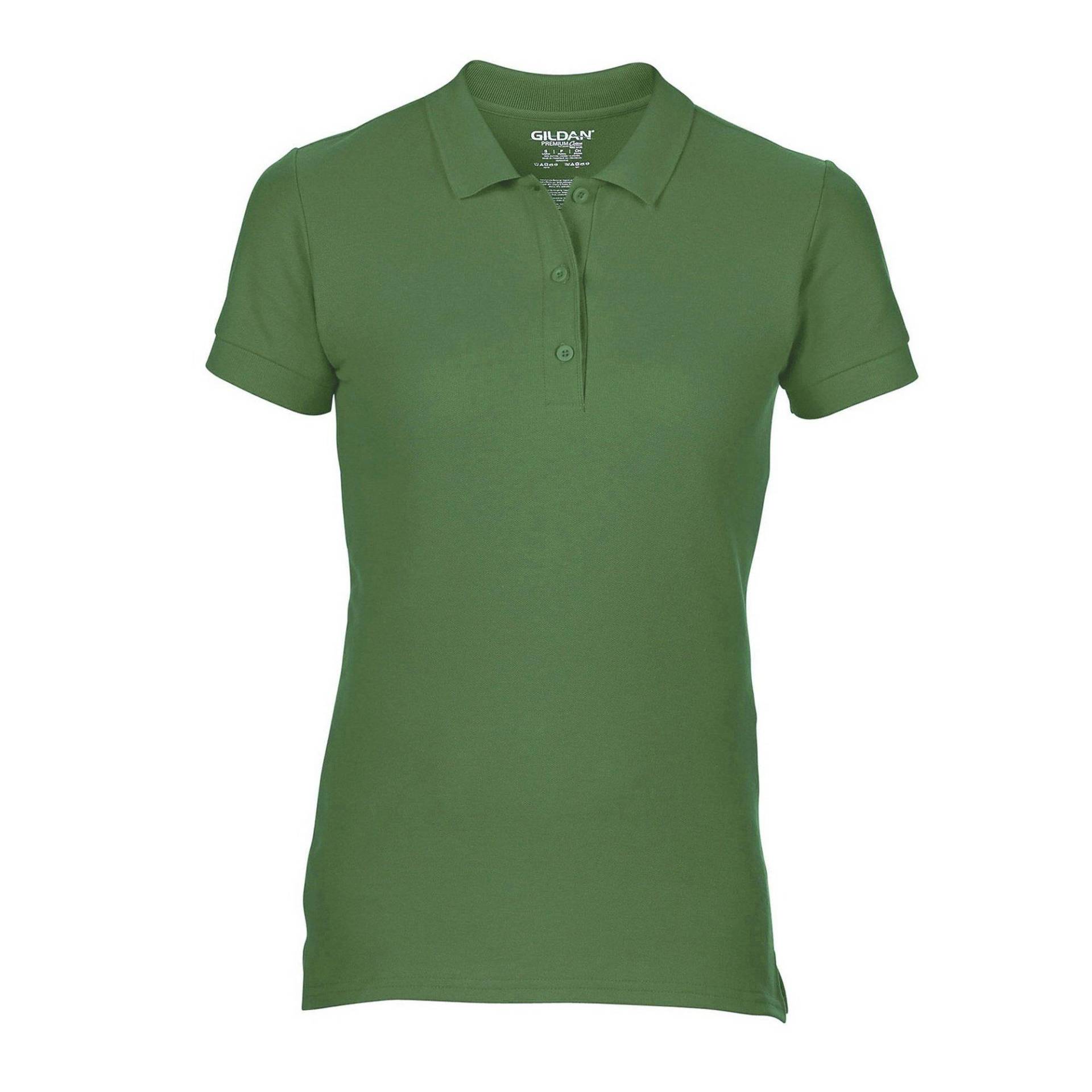 Premium Poloshirt Damen Militärgrün S von Gildan