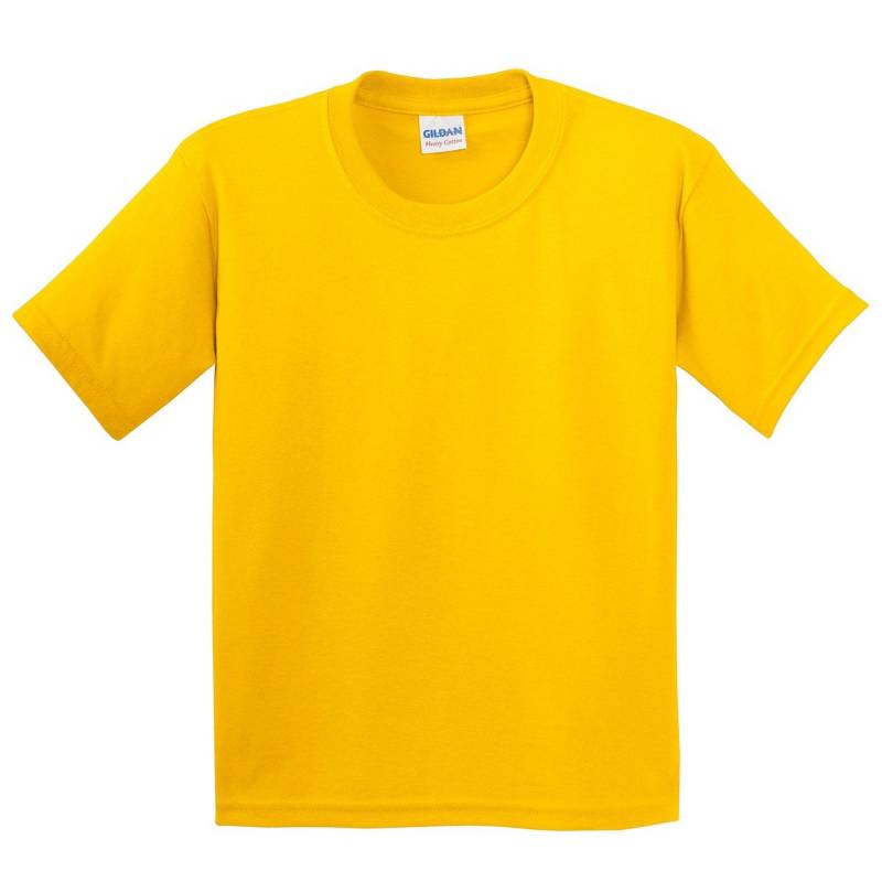 Tshirt Mit Rundhalsausschnitt, Kurzärmlig Jungen Gelb Bunt S von Gildan