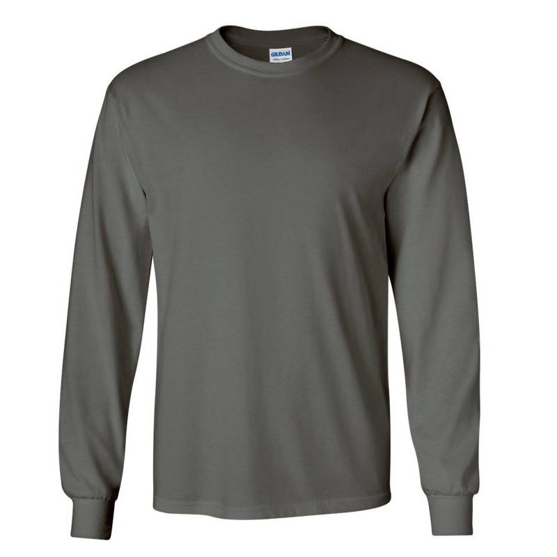 Ultra Tshirt Mit Rundhalsausschnitt, Langärmlig Herren Charcoal Black XL von Gildan