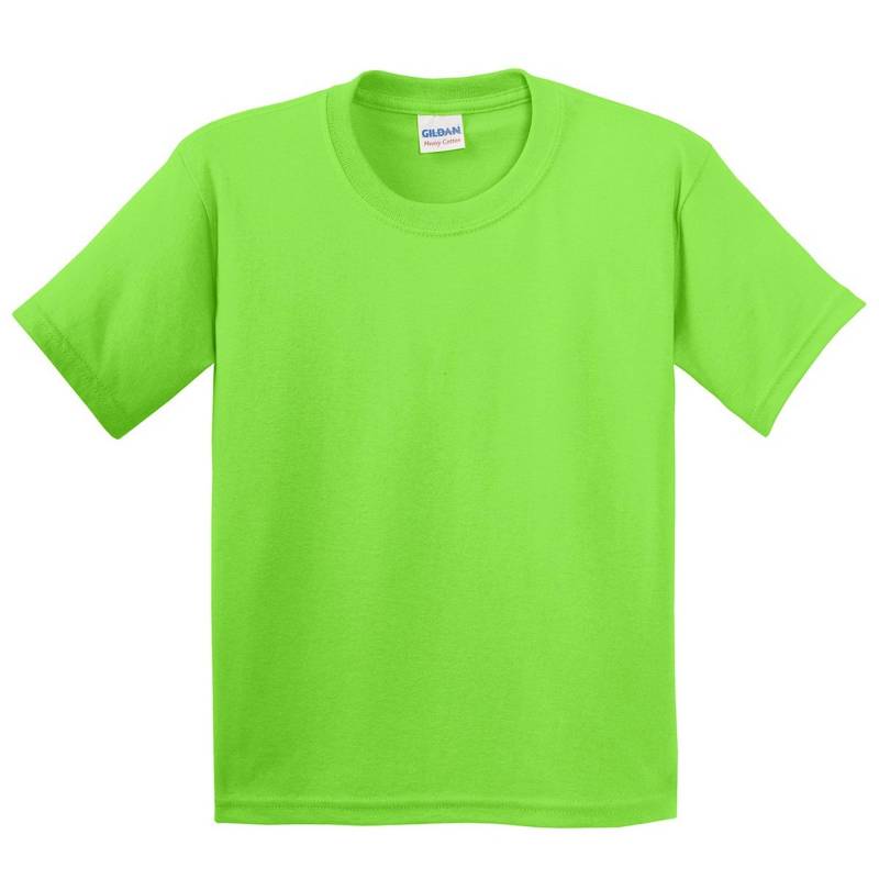 Tshirt Mit Rundhalsausschnitt, Kurzärmlig Jungen Limone XS von Gildan