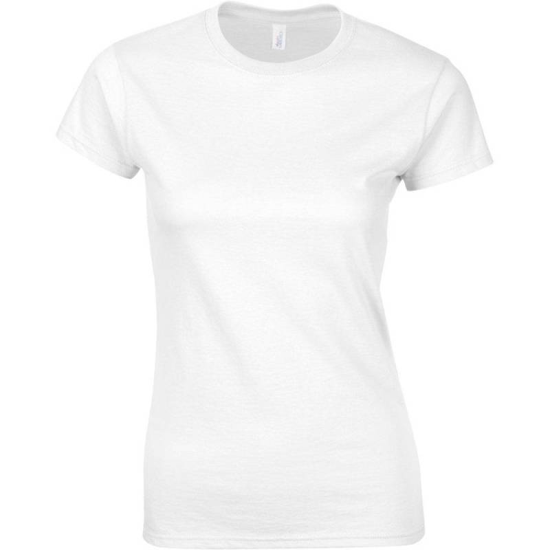 Soft Style Kurzarm T-shirt Damen Weiss L von Gildan
