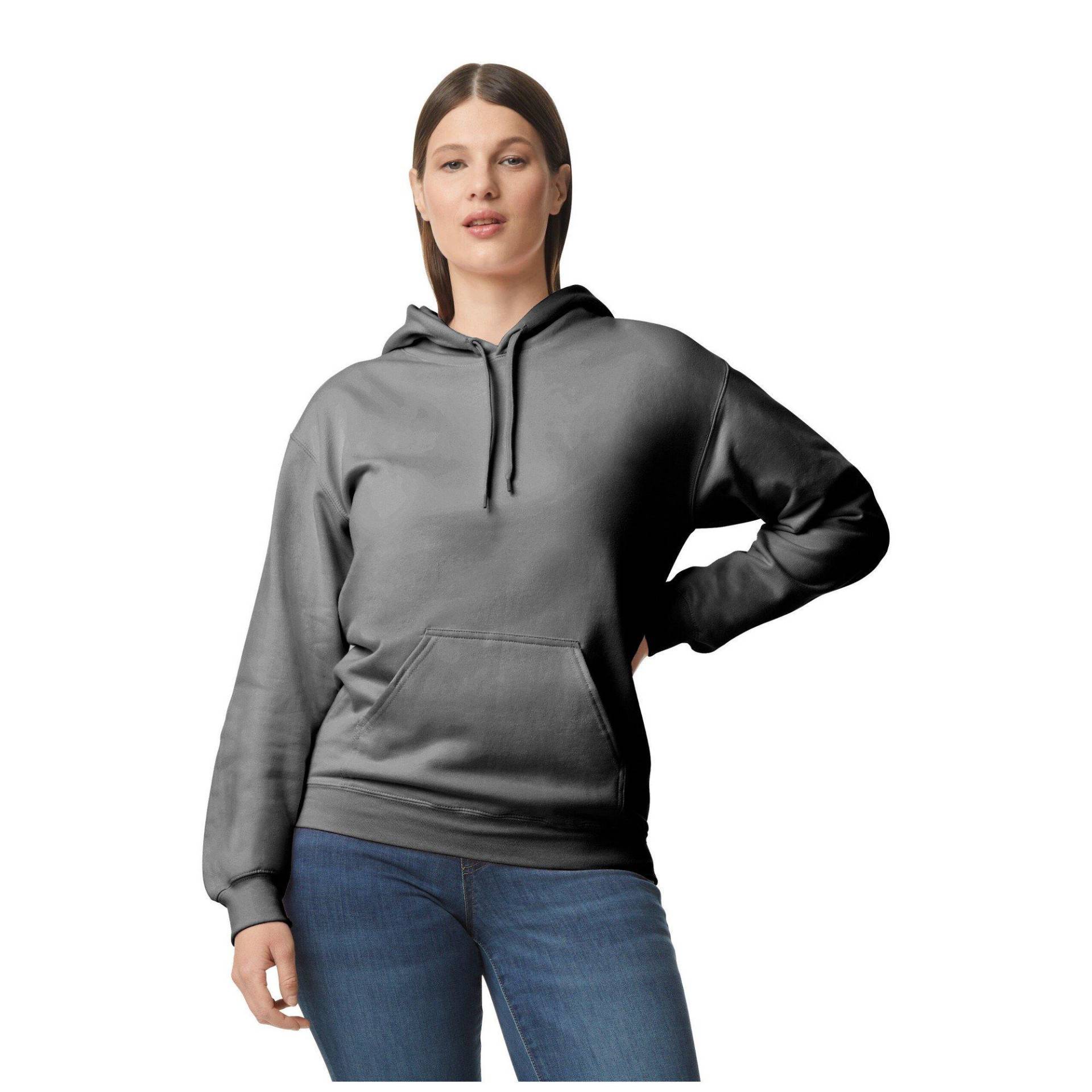 Softstyle Kapuzenpullover Mittelschwer Damen Charcoal Black S von Gildan