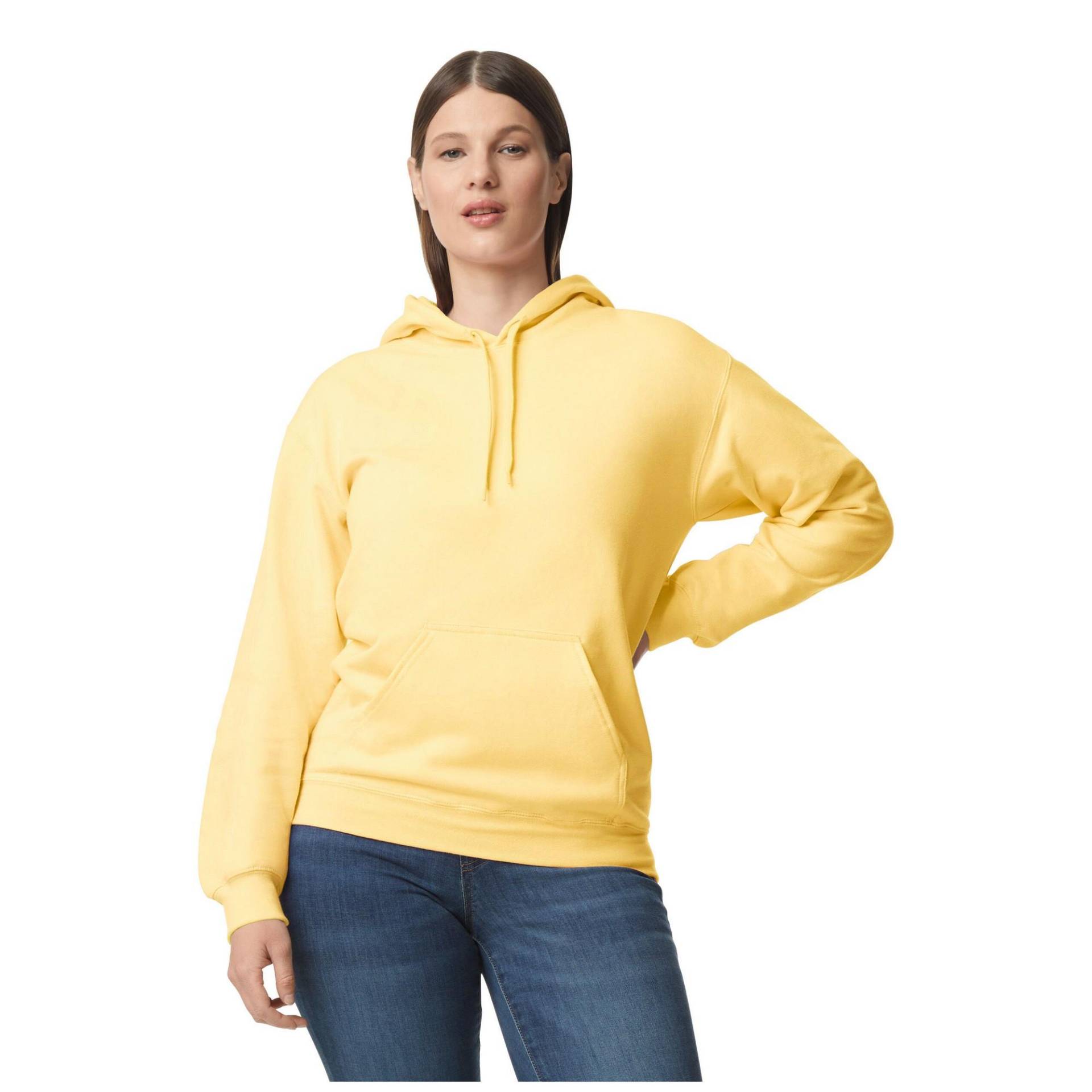 Softstyle Kapuzenpullover Mittelschwer Damen Gelb L von Gildan