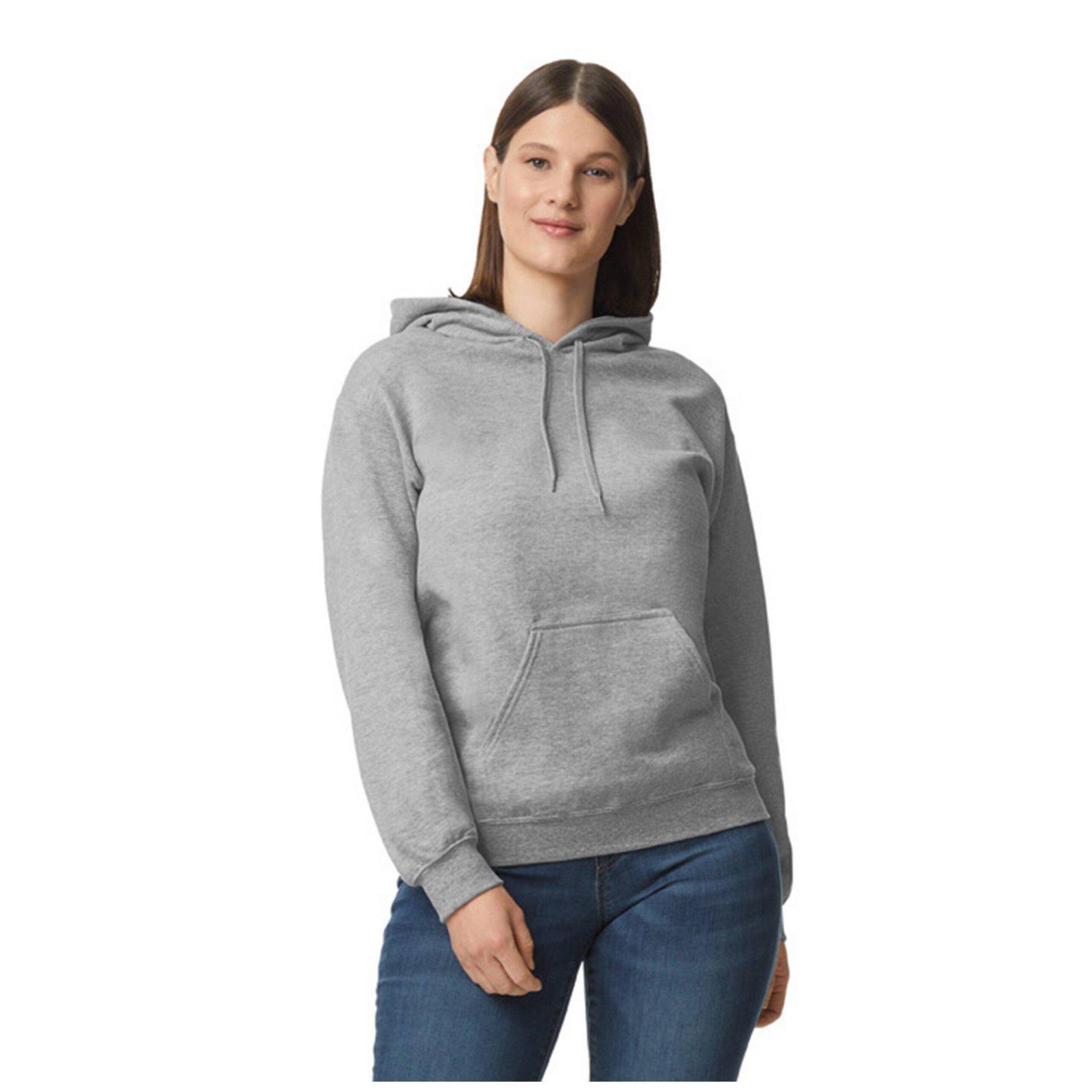 Softstyle Kapuzenpullover Mittelschwer Damen Grau M von Gildan