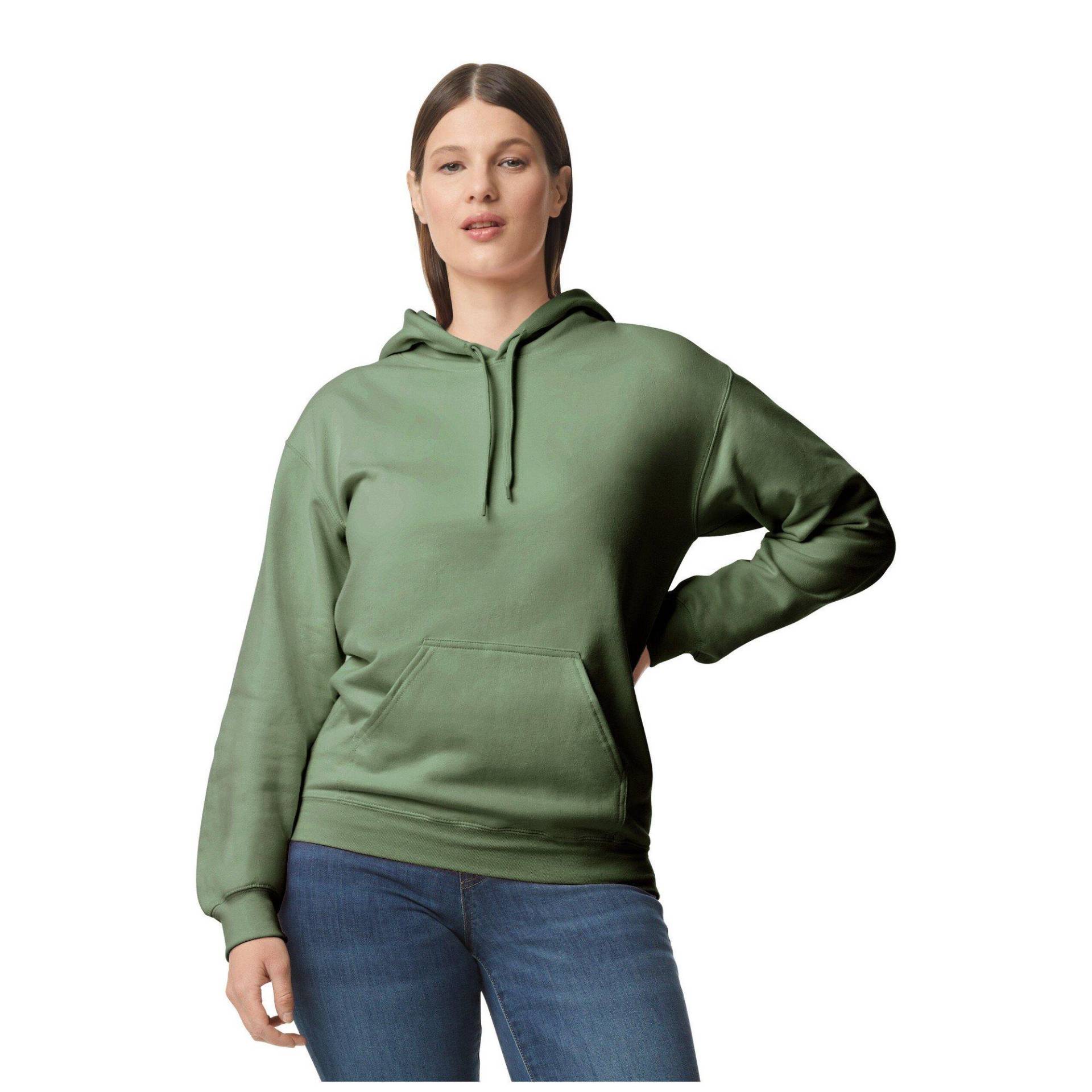 Softstyle Kapuzenpullover Mittelschwer Damen Militärgrün M von Gildan