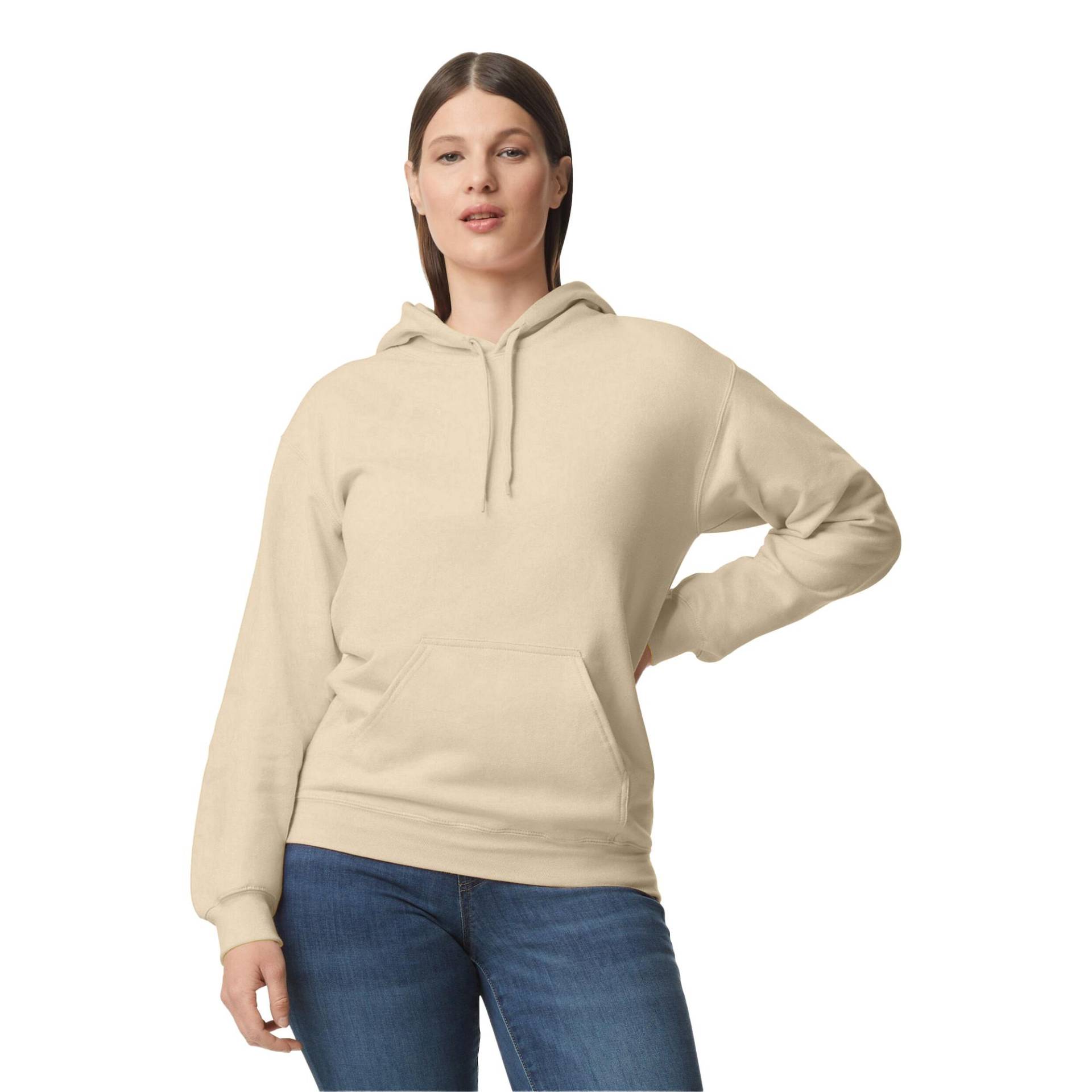 Softstyle Kapuzenpullover Mittelschwer Damen Sand L von Gildan