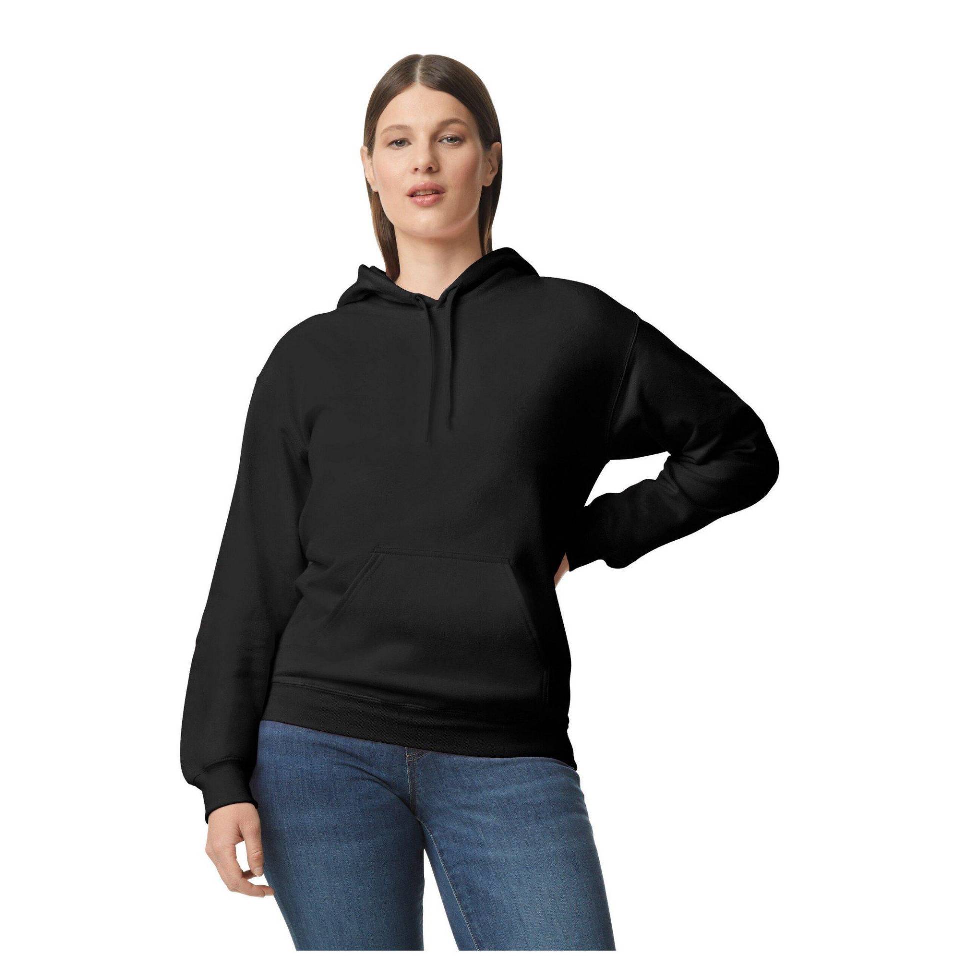 Softstyle Kapuzenpullover Mittelschwer Damen Schwarz S von Gildan