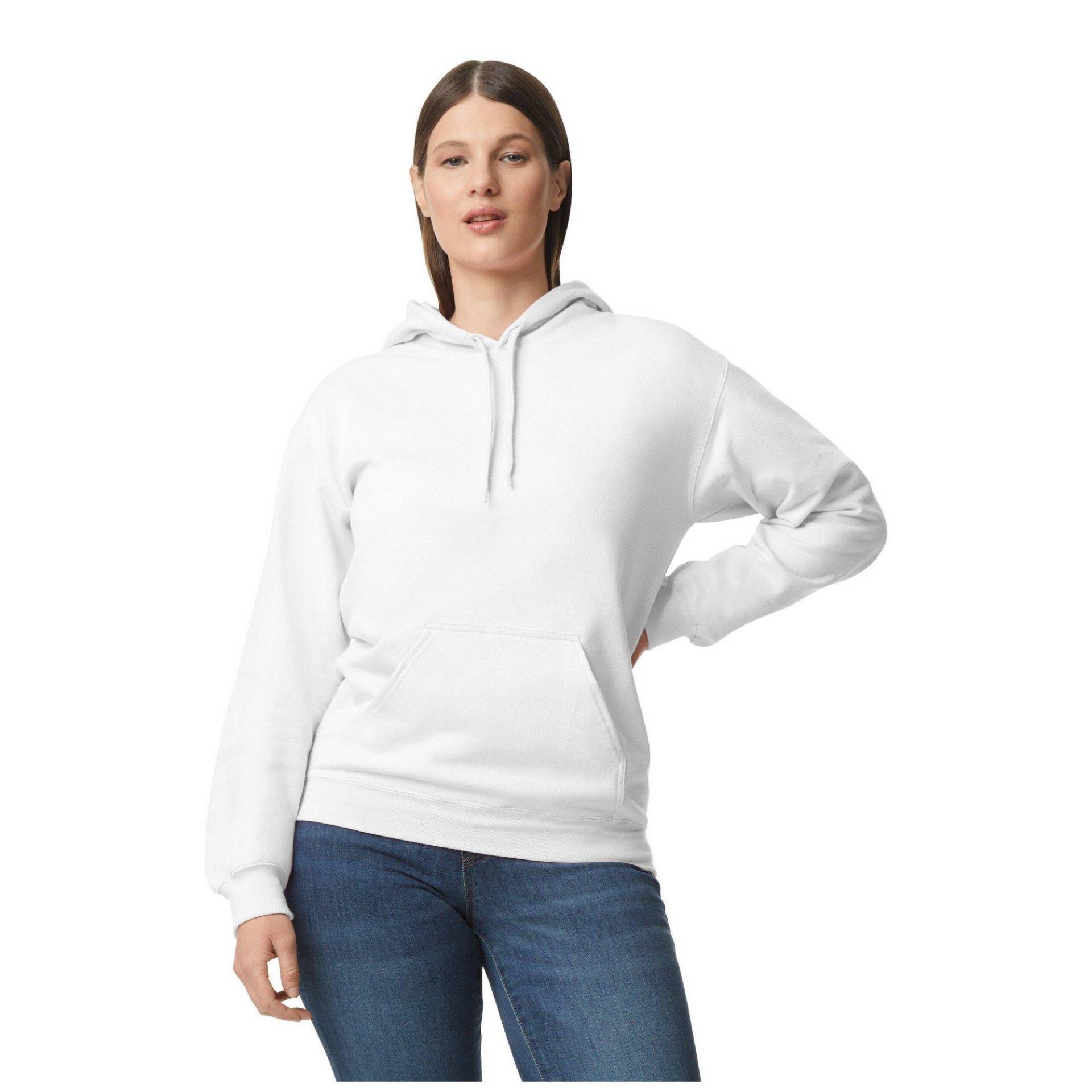 Softstyle Kapuzenpullover Mittelschwer Damen Weiss L von Gildan