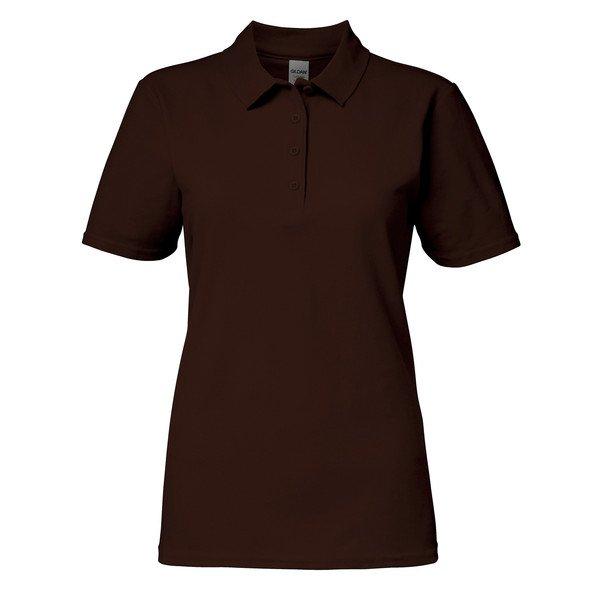 Softstyle Kurzarm Doppel Pique Polo Shirt Damen Kühles Braun S von Gildan