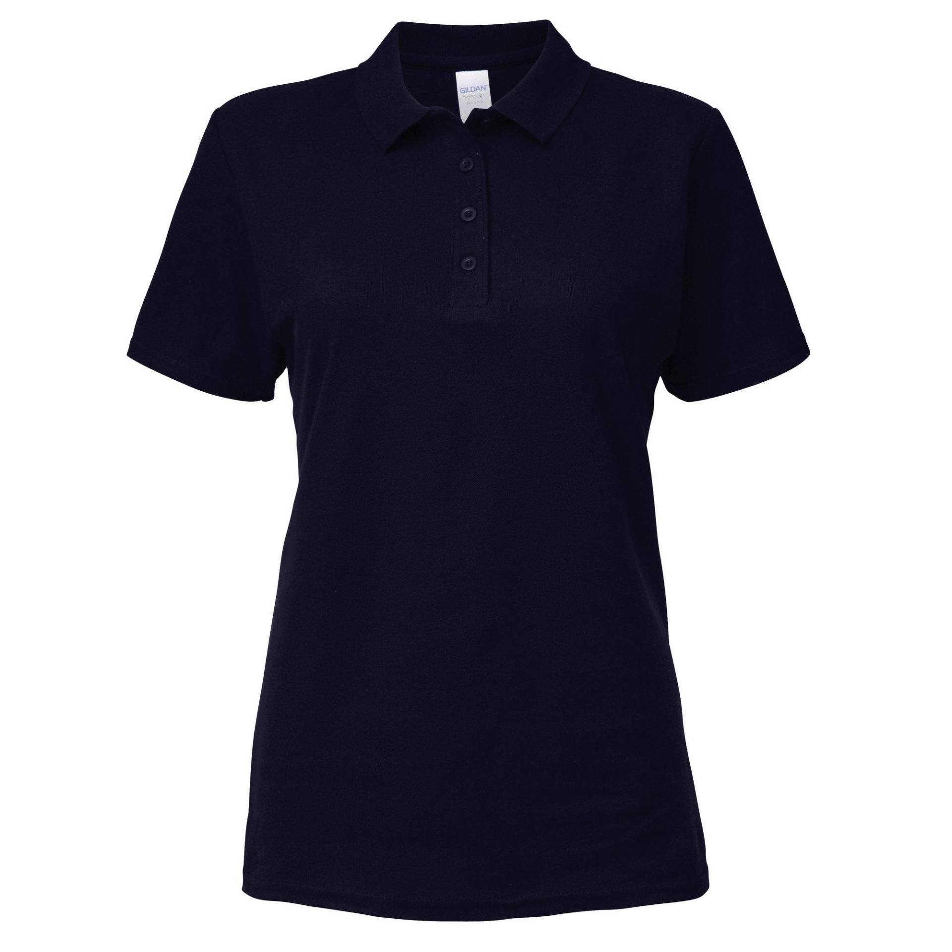 Softstyle Kurzarm Doppel Pique Polo Shirt Damen Marine XL von Gildan