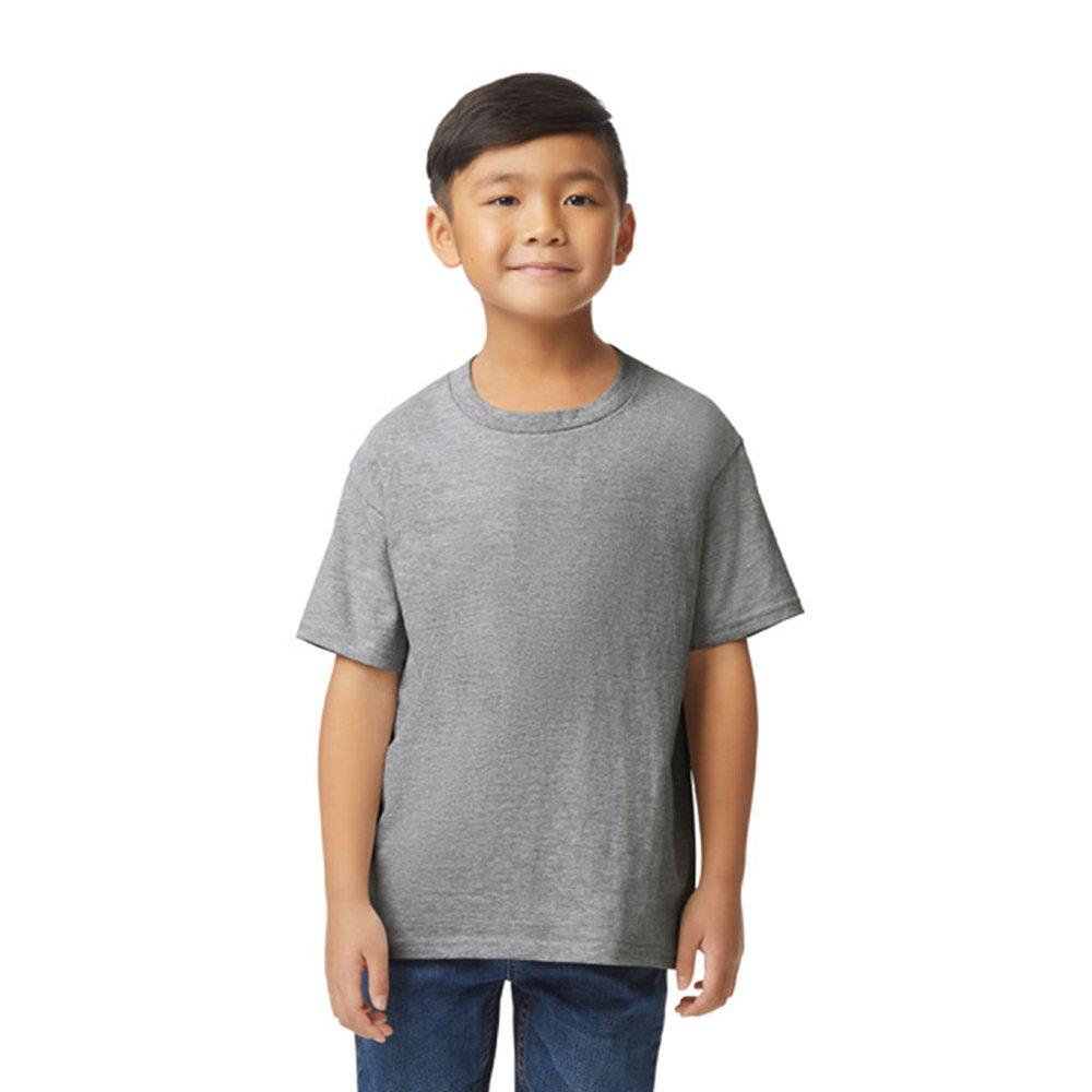 Softstyle Tshirt Jungen Grau 116 von Gildan