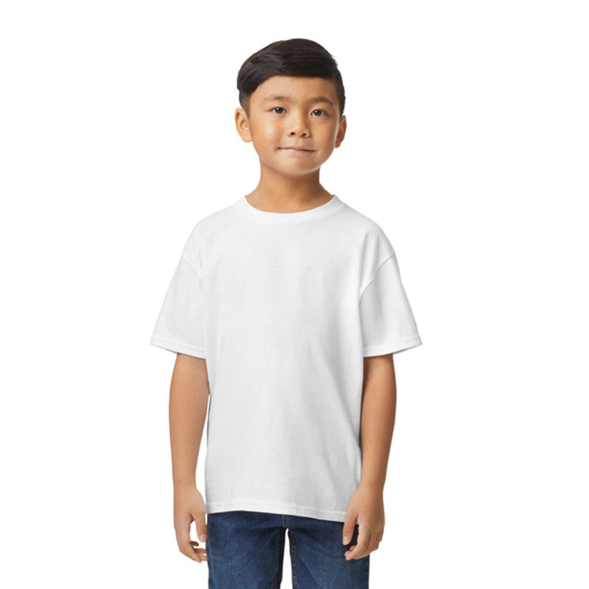 Softstyle Tshirt Jungen Weiss 110 von Gildan