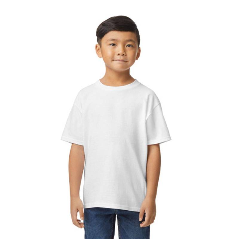 Softstyle Tshirt Jungen Weiss 128 von Gildan