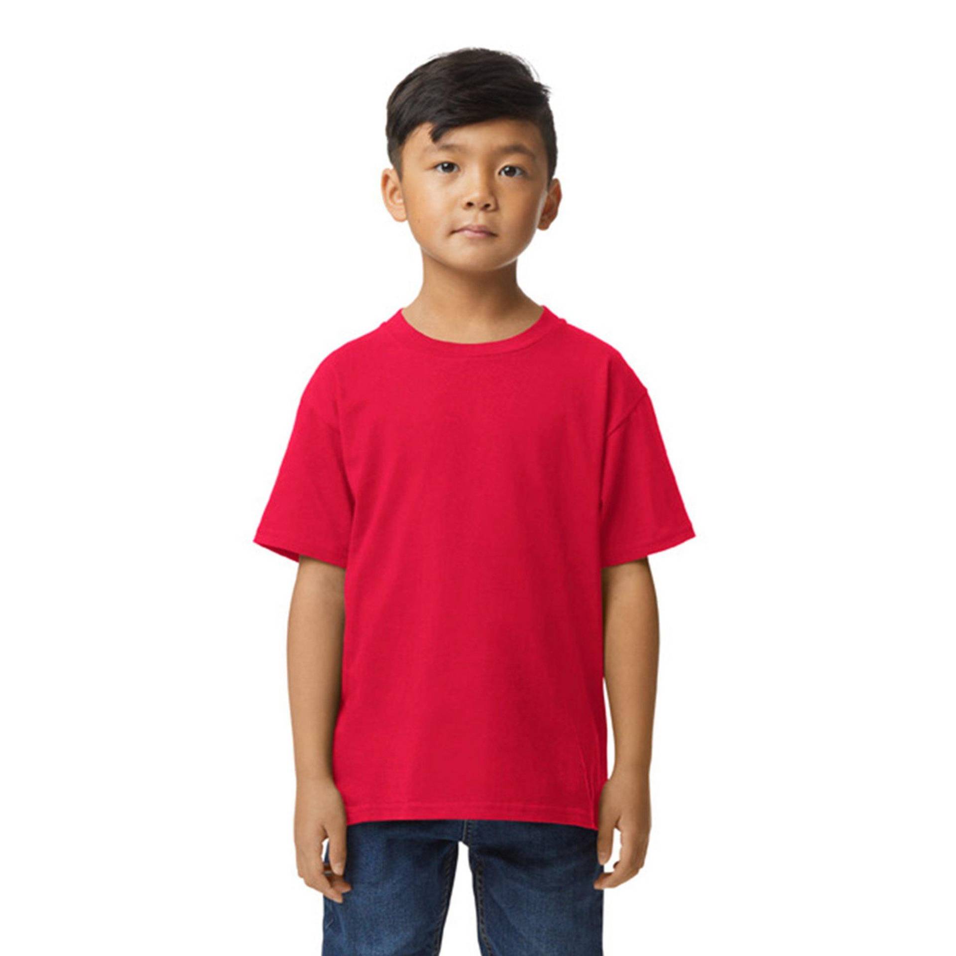 Softstyle Tshirt Mädchen Rot Bunt XS von Gildan