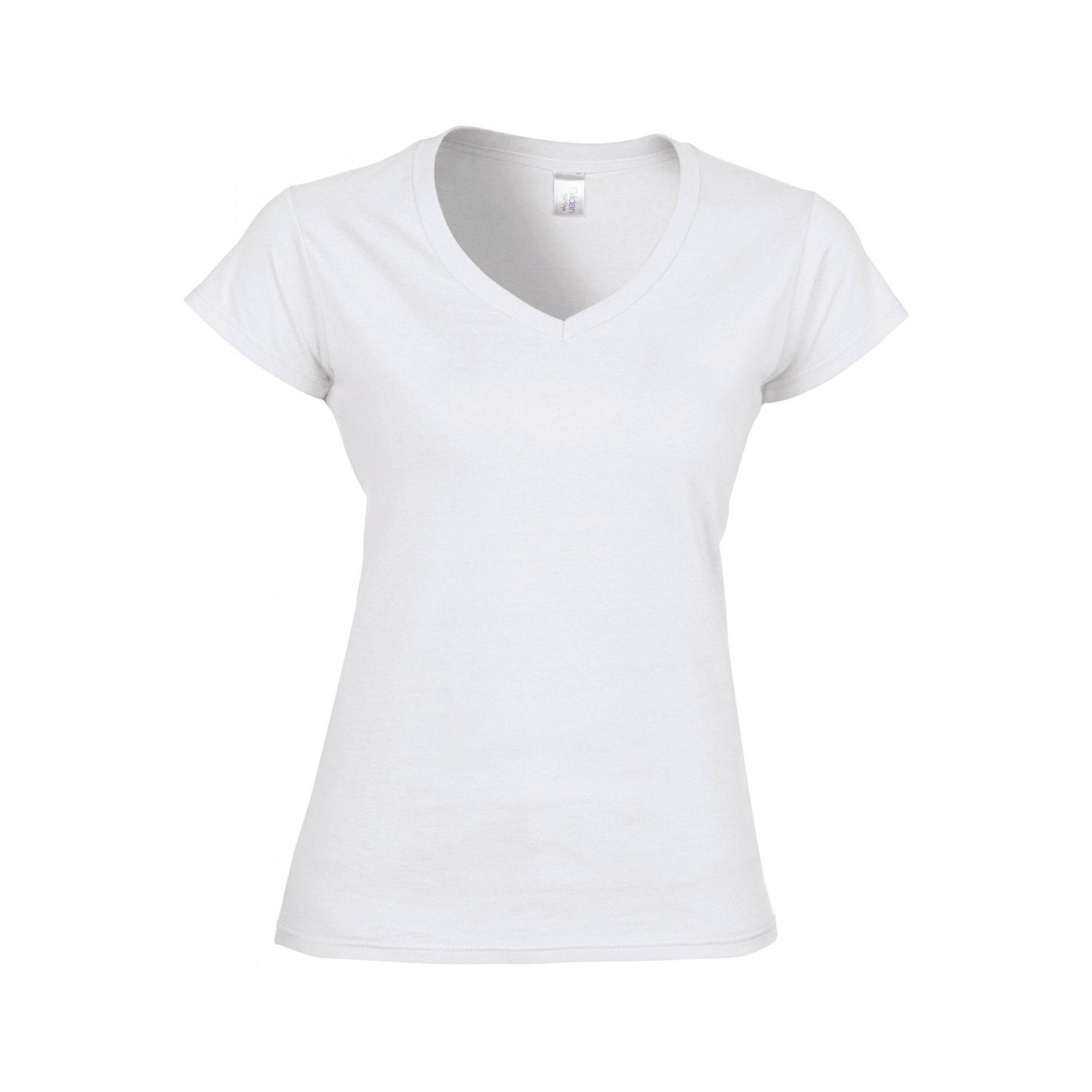 T-shirt Mit V-ausschnitt, Softstyle Damen  M von Gildan