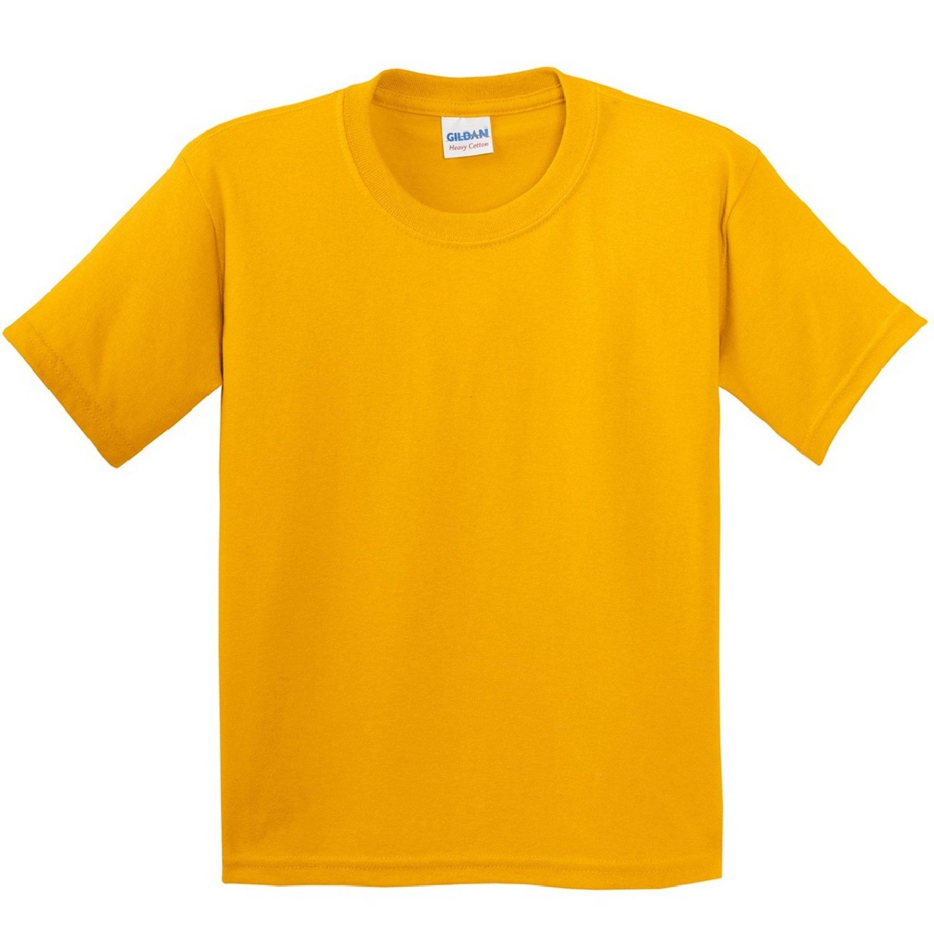 Tshirt Mit Rundhalsausschnitt, Kurzärmlig Jungen Gold L von Gildan
