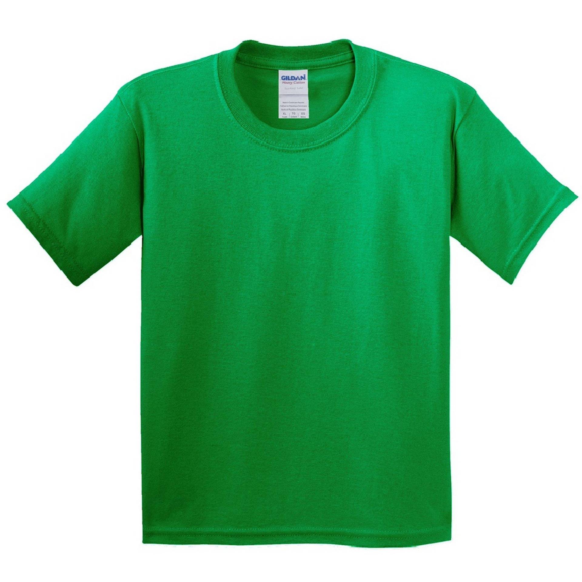 Tshirt Mit Rundhalsausschnitt, Kurzärmlig Jungen Grün XS von Gildan