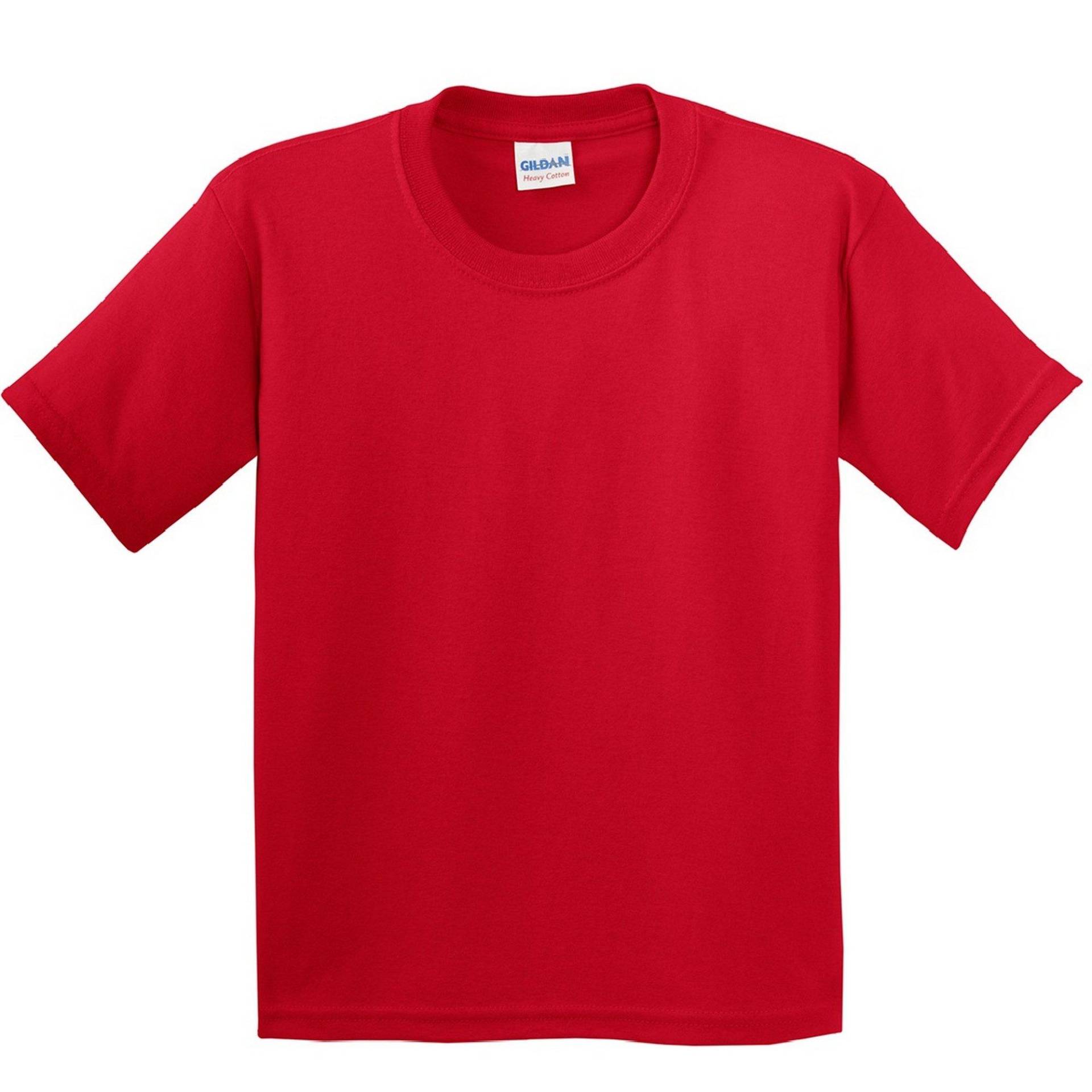 Tshirt Mit Rundhalsausschnitt, Kurzärmlig Jungen Rot Bunt L von Gildan