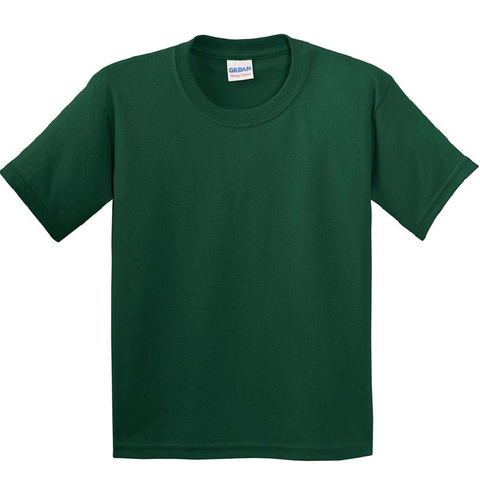 Tshirt Mit Rundhalsausschnitt, Kurzärmlig Jungen Waldgrün S von Gildan