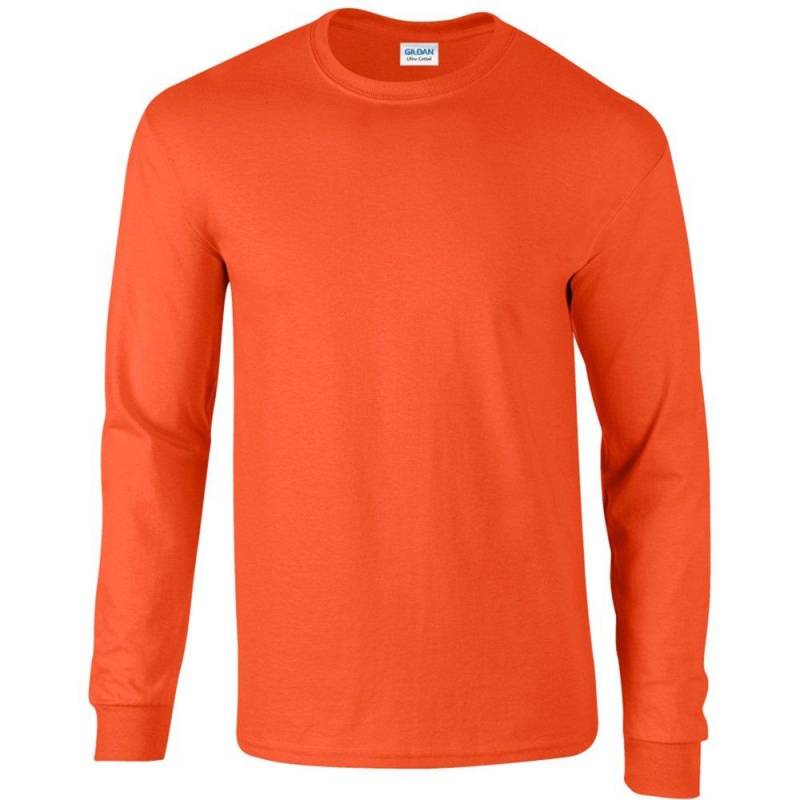 Ultra Tshirt Mit Rundhalsausschnitt, Langärmlig Herren Orange XL von Gildan