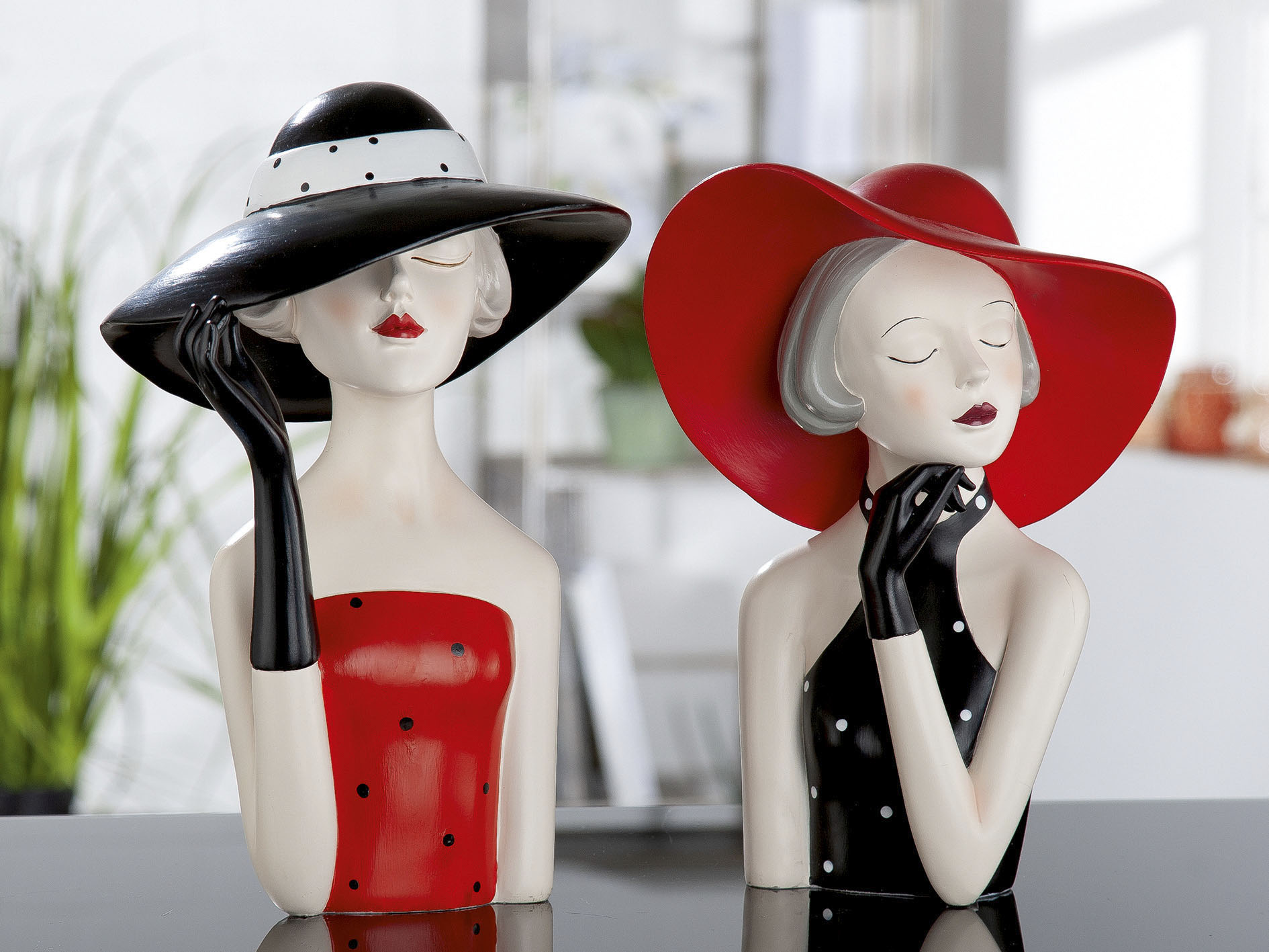 GILDE Dekofigur »Figur Lady mit rotem Hut« von Gilde