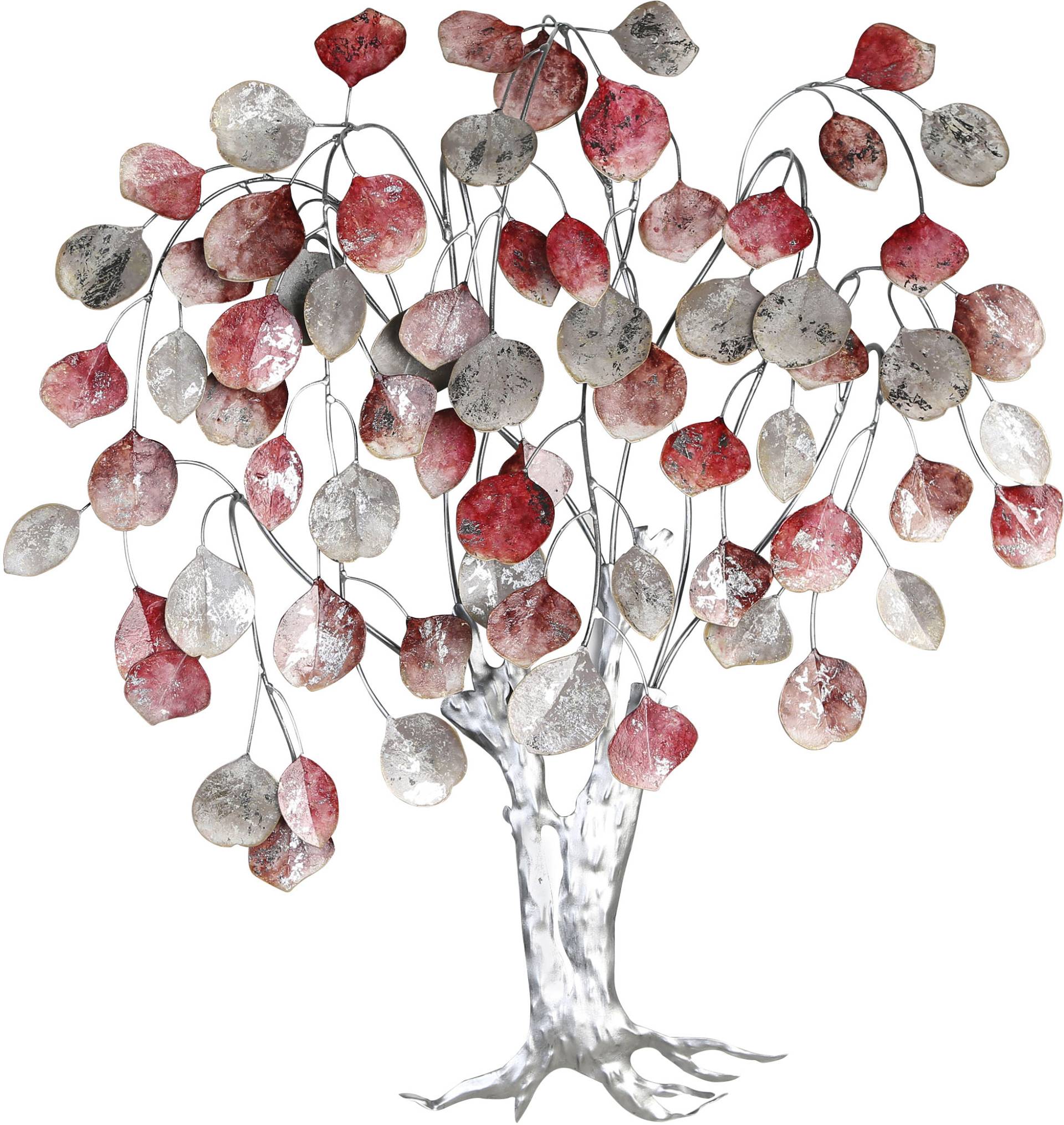 GILDE Wanddekoobjekt »Wandrelief Love Tree, rottöne/silberfarben«, (1 St.), klassisch, Metall GILDE Wanddekoobjekt »Wandrelief Love Tree, rottöne/silberfarben«, (1 St.), klassisch, Metall von Gilde