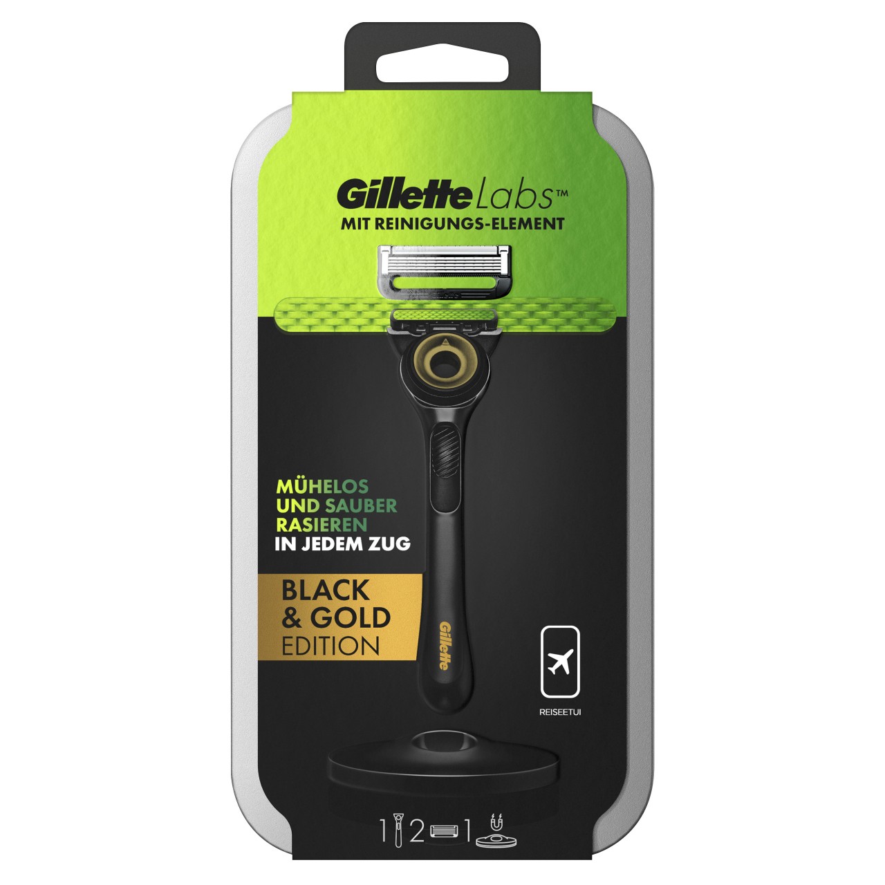 Gillette - Labs Rasierapparat mit 2 Klingen und Reiseetui von Gillette