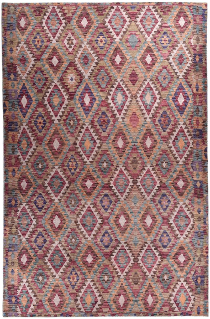 Gino Falcone Teppich »Cecilia 27593«, rechteckig, 3 mm Höhe, Flachgewebe, bedruckt, ideal im Wohnzimmer & Schlafzimmer von Gino Falcone