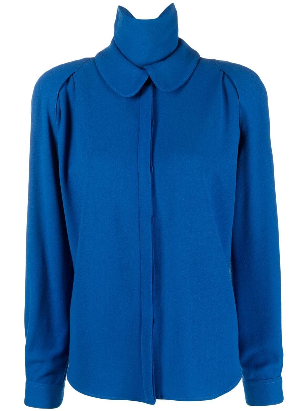 Giorgio Armani Pre-Owned 1980s club collar blouse - Blue von Giorgio Armani Pre-Owned