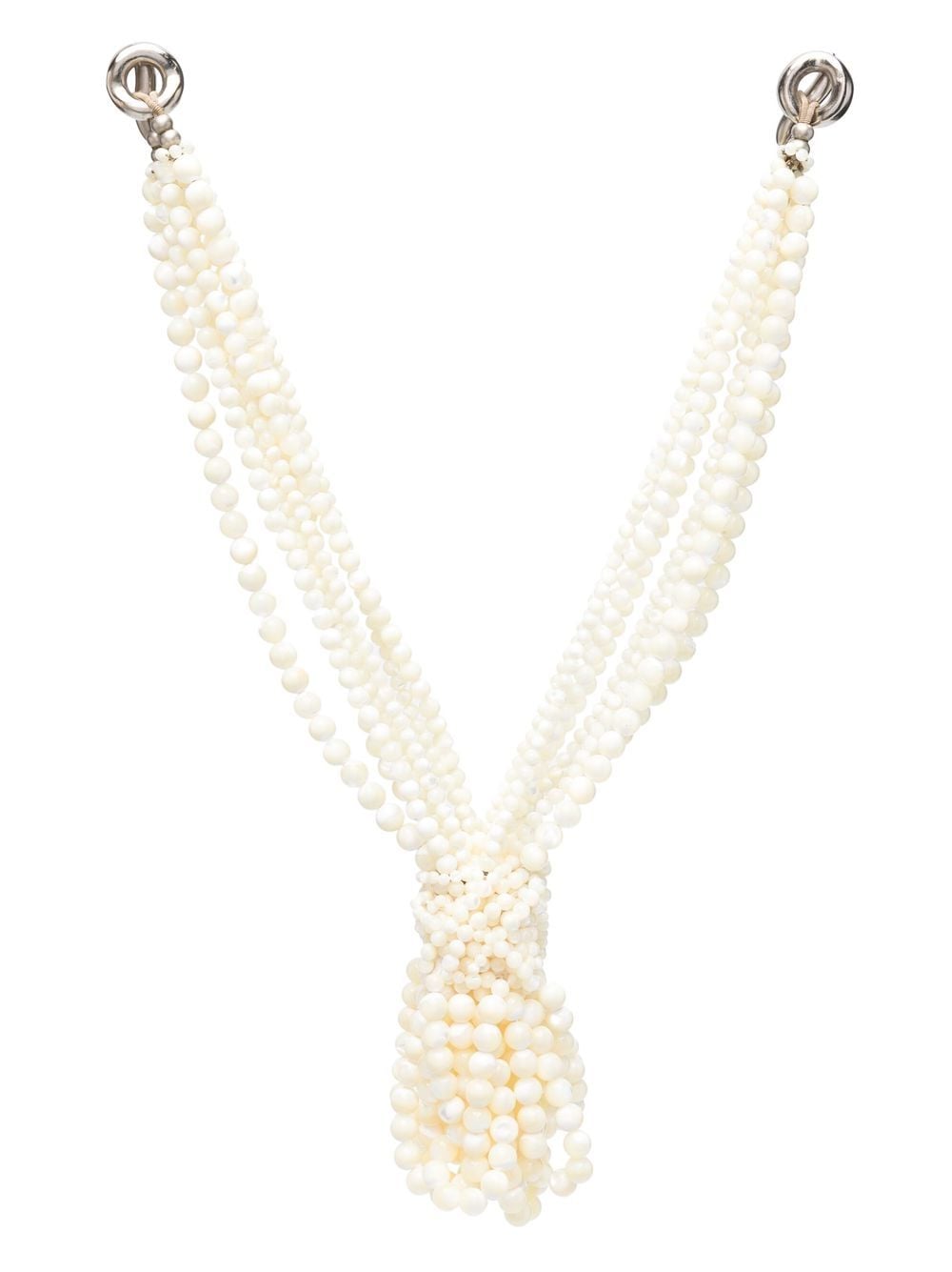 Giorgio Armani Pre-Owned 2000s faux-pearl knot necklace - White