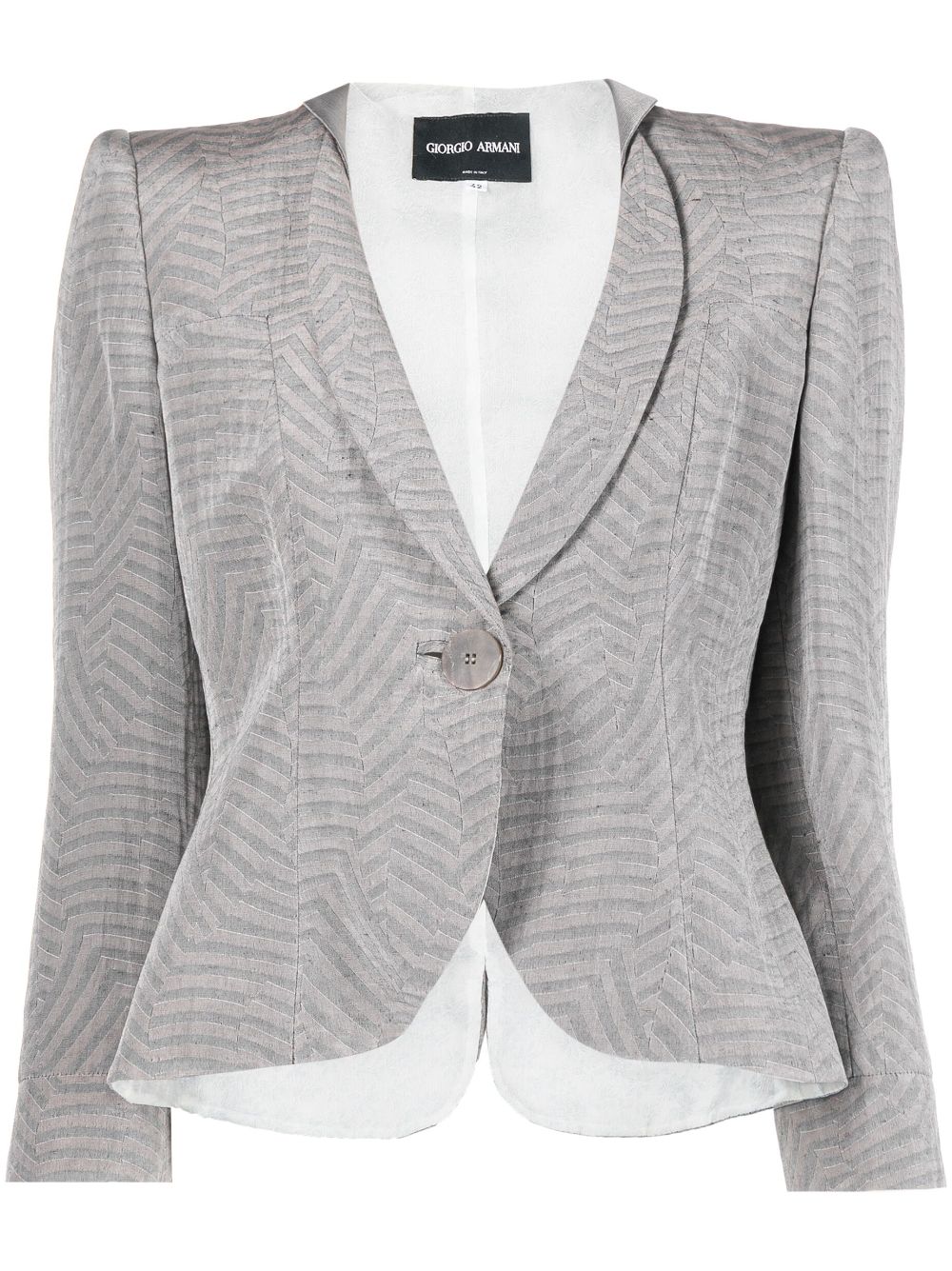 Giorgio Armani Pre-Owned 2000s single-breasted blazer - Grey von Giorgio Armani Pre-Owned