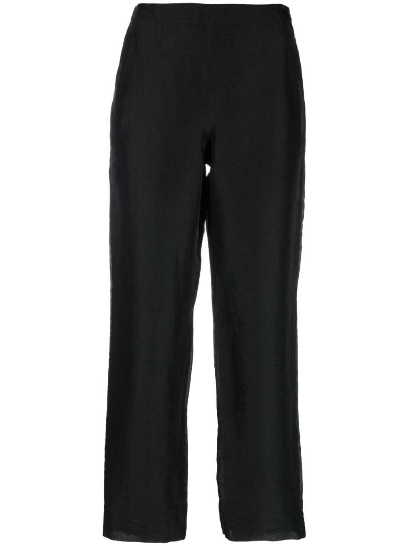 Giorgio Armani Pre-Owned 2000s wide-legged silk trousers - Black von Giorgio Armani Pre-Owned