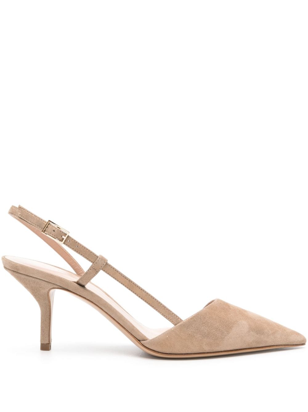 Giorgio Armani 65mm metallic slingback pumps - Neutrals von Giorgio Armani