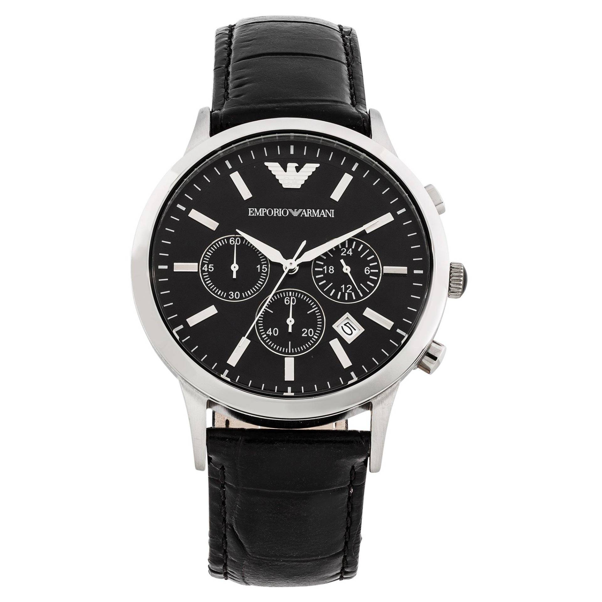 Chronograph Uhr Herren Black 43mm von EMPORIO ARMANI