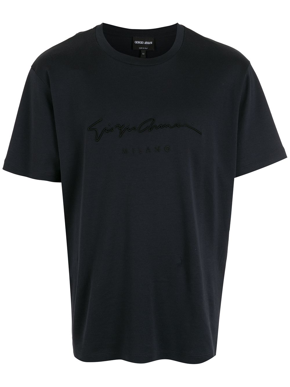 Giorgio Armani embroidered-logo T-shirt - Blue von Giorgio Armani