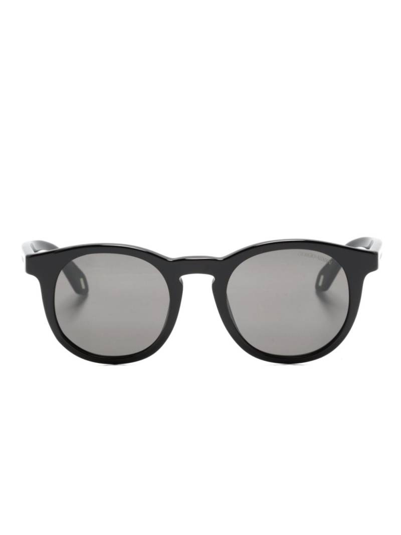 Giorgio Armani Panto round-frame sunglasses - Black von Giorgio Armani