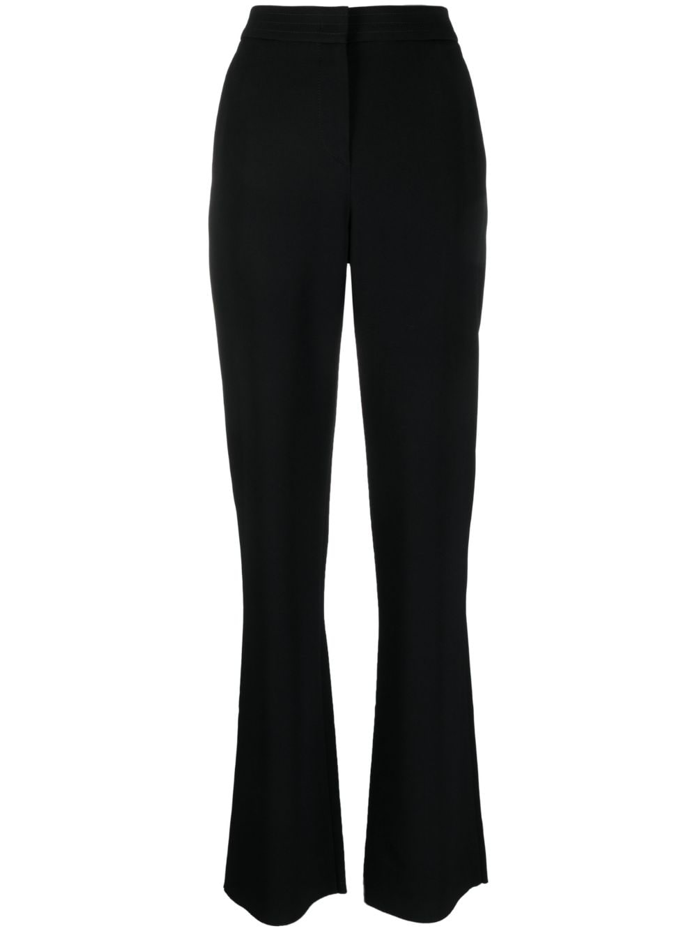 Giorgio Armani cady straight-leg trousers - Black von Giorgio Armani