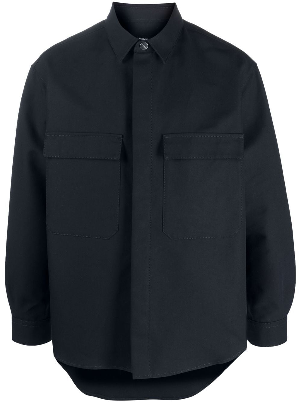 Giorgio Armani cotton shirt jacket - Blue von Giorgio Armani