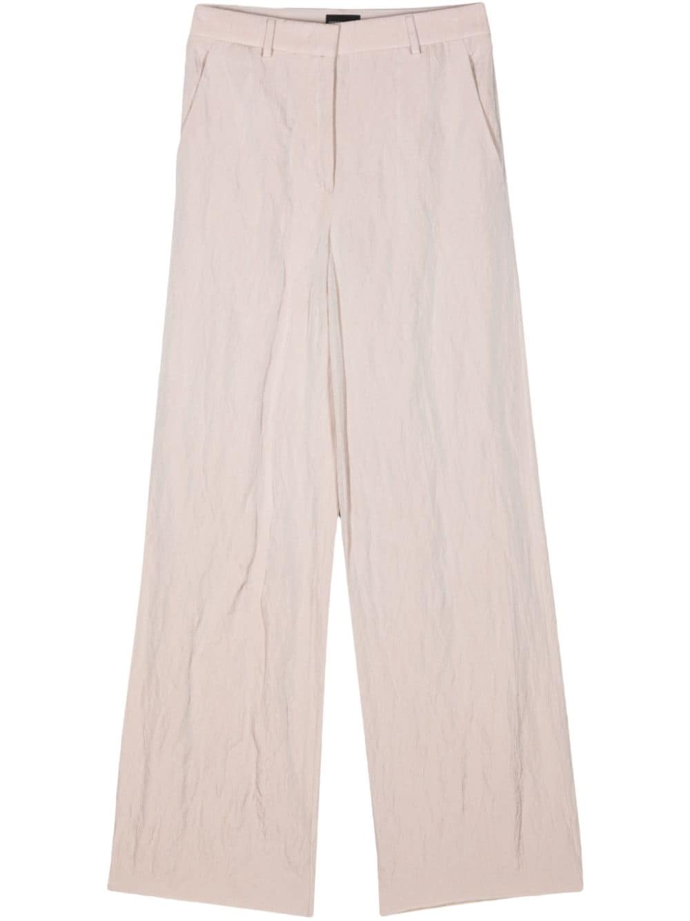 Giorgio Armani creased twill straight trousers - Pink von Giorgio Armani