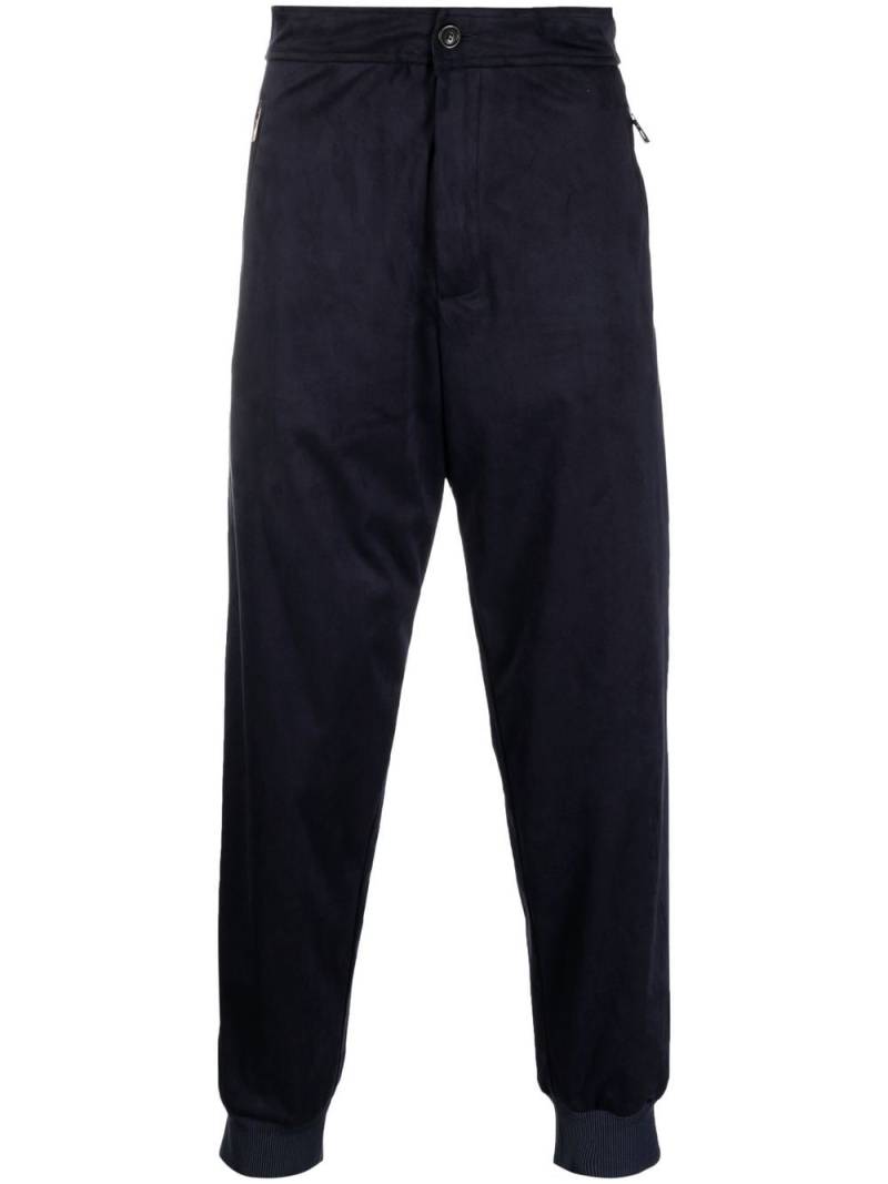 Giorgio Armani cuffed tapered-leg trousers - Blue von Giorgio Armani