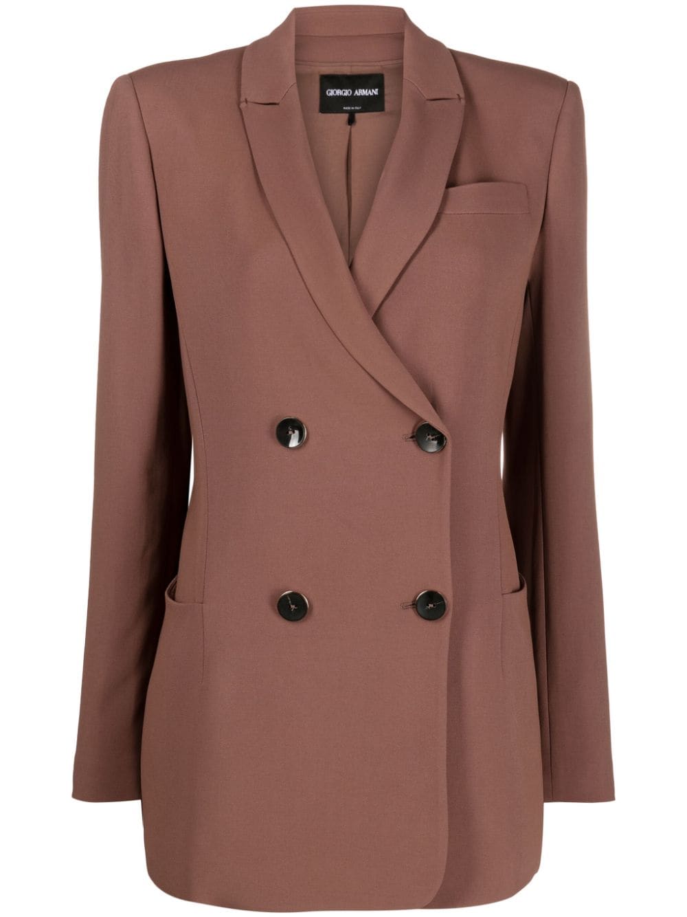 Giorgio Armani double-breasted long-sleeve blazer - Brown von Giorgio Armani