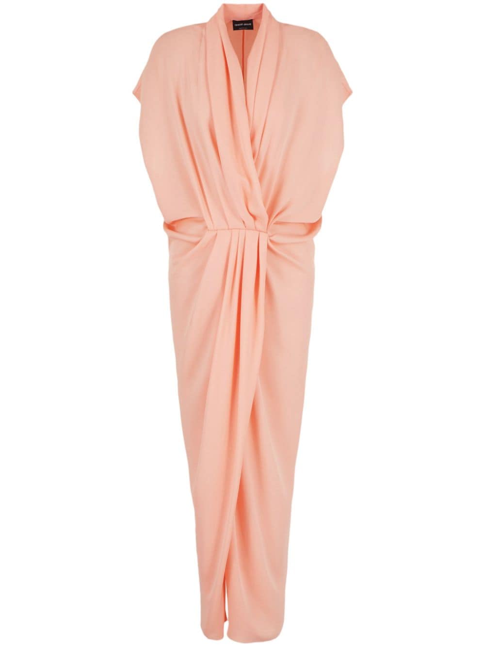 Giorgio Armani draped silk midi dress - Pink von Giorgio Armani