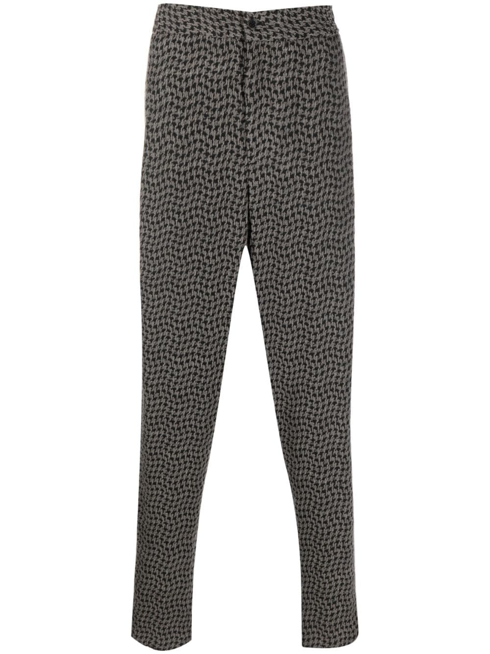 Giorgio Armani drop-crotch tapered-leg trousers - Black von Giorgio Armani