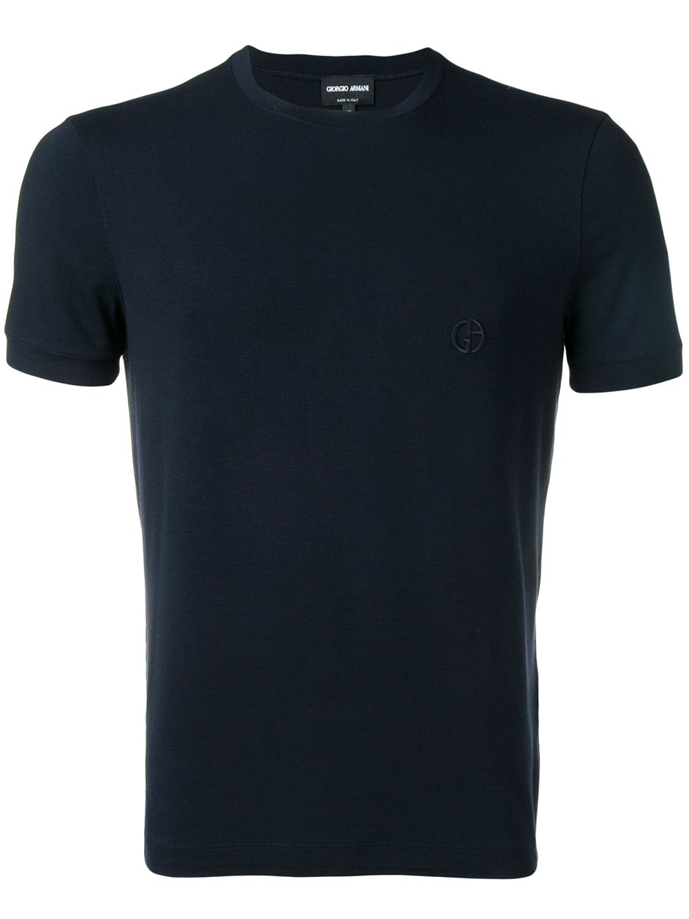 Giorgio Armani embroidered logo T-shirt - Blue von Giorgio Armani