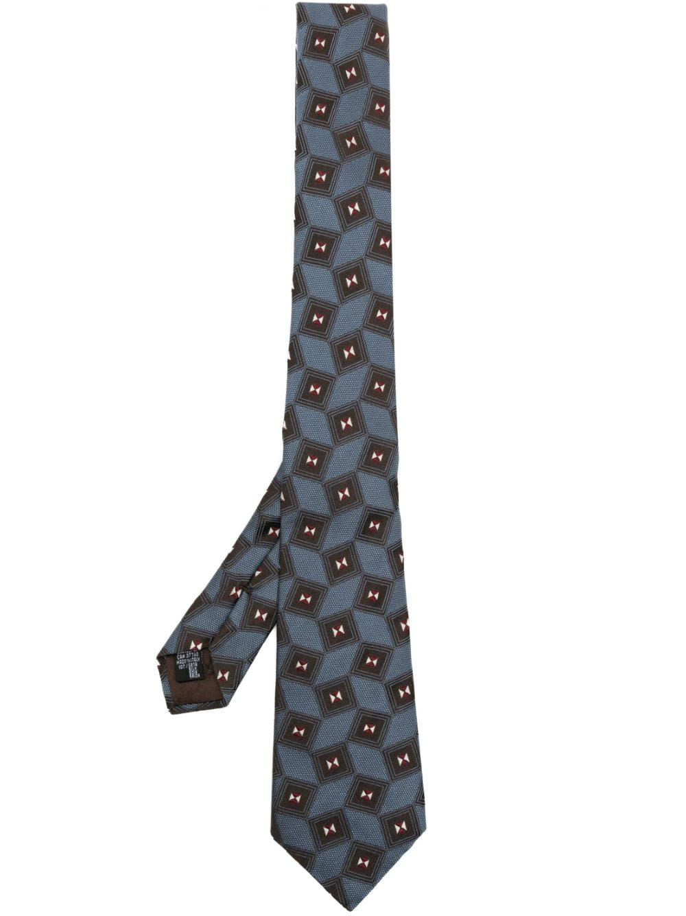 Giorgio Armani geometric-print silk tie - Blue von Giorgio Armani