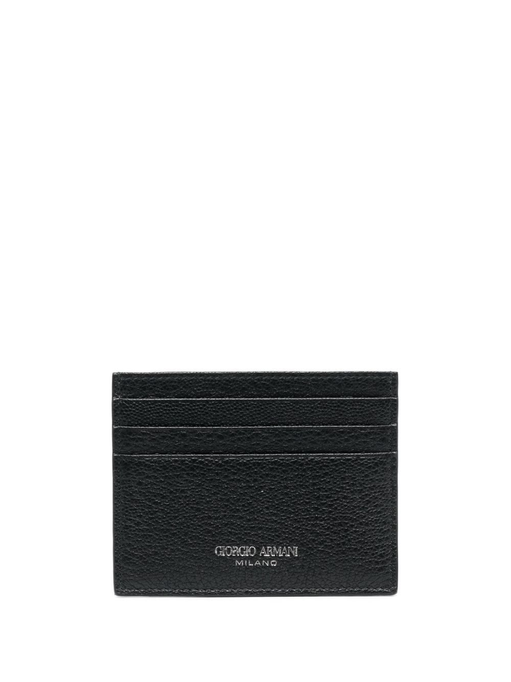 Giorgio Armani grained-textured leather card holder - Black von Giorgio Armani