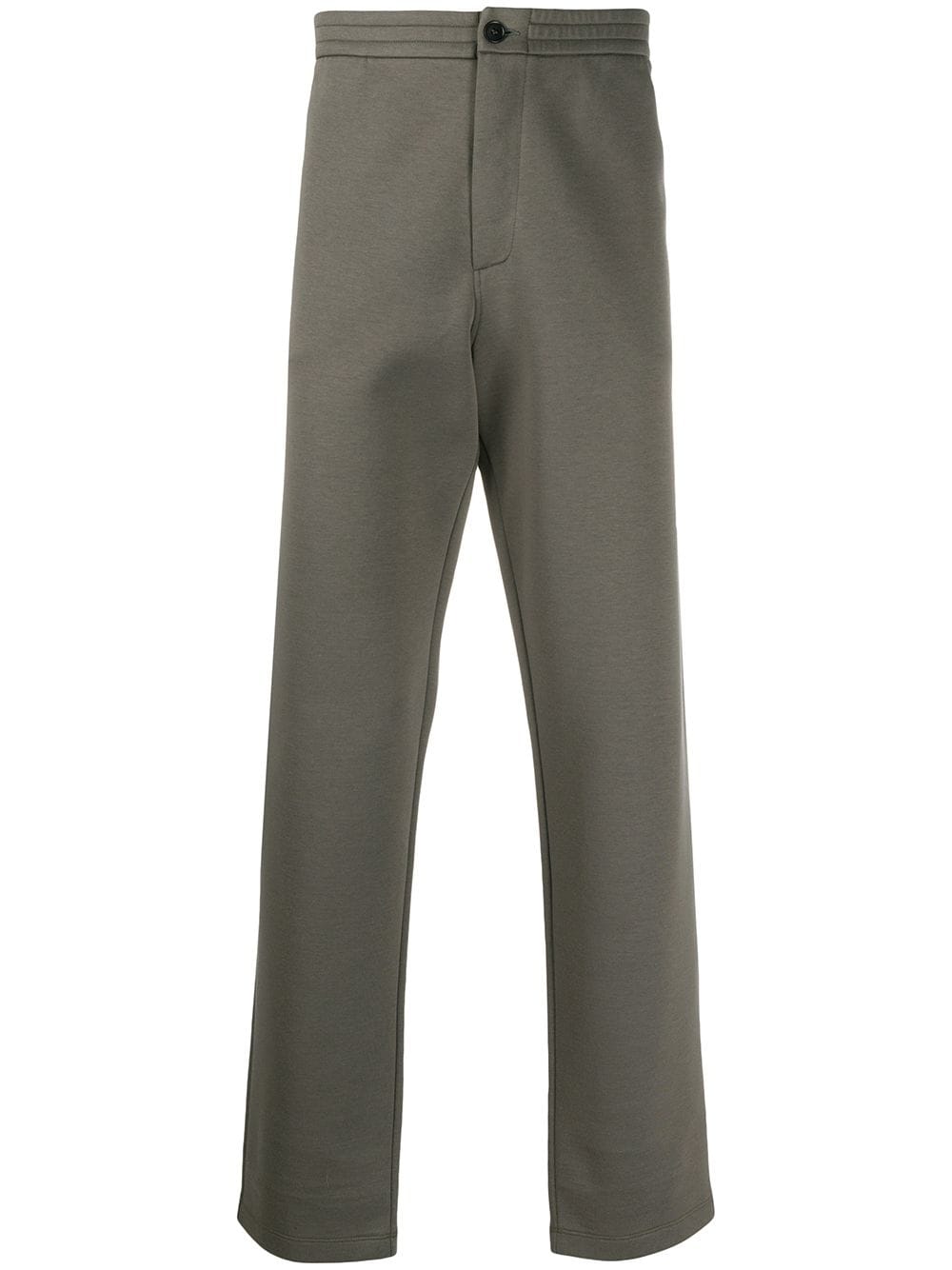 Giorgio Armani high-waisted straight leg trousers - Grey von Giorgio Armani