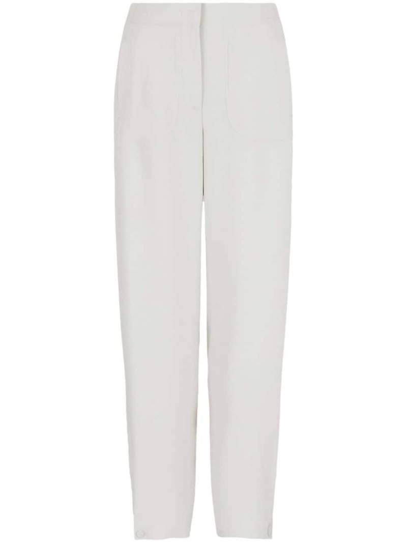 Giorgio Armani high-waisted tapered trousers - White von Giorgio Armani